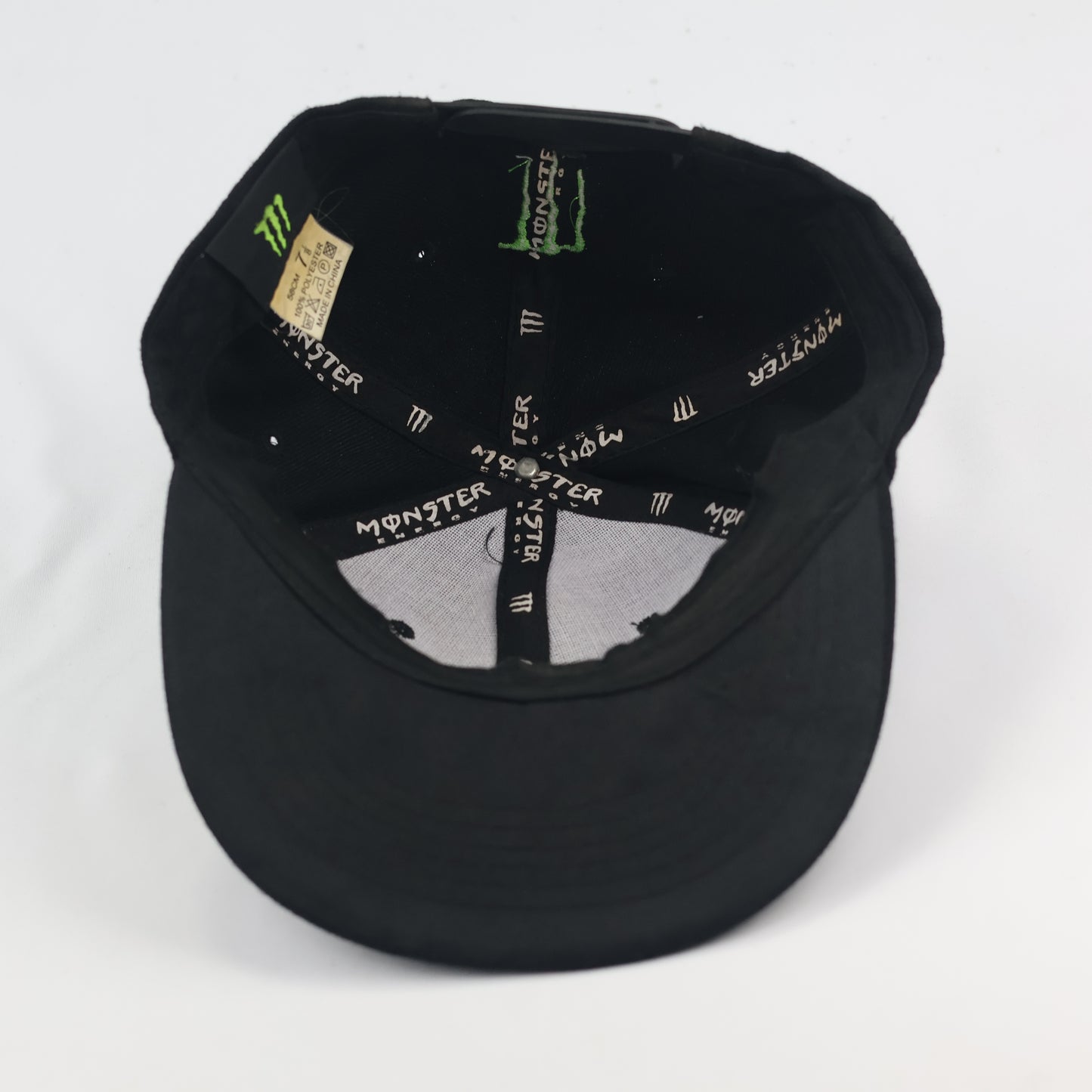 Monster Energy Graphic Thrifted Snapback Hat - Thrifted Black Lifestyle Cap