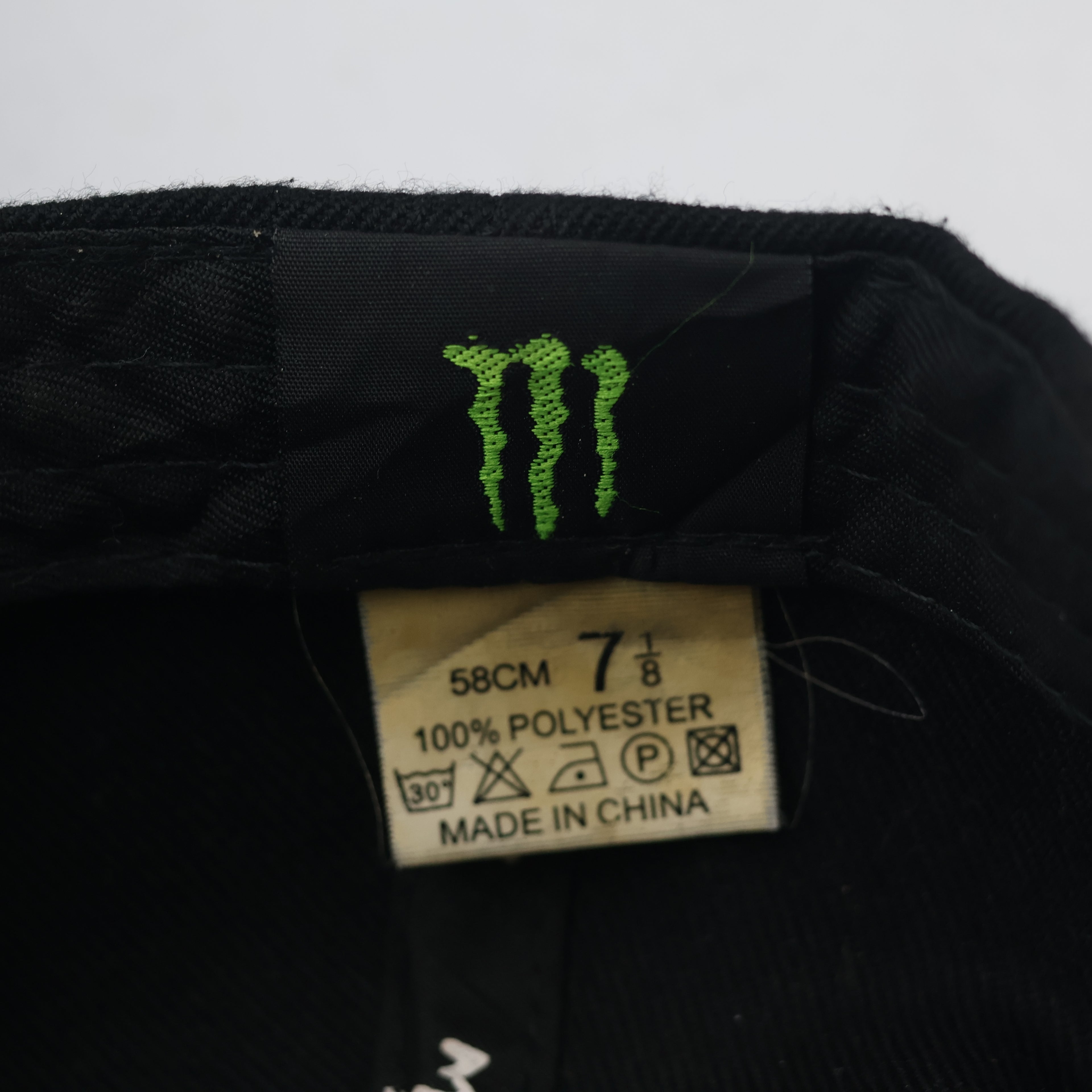 Monster Energy Graphic Thrifted Snapback Hat - Thrifted Black Lifestyle Cap