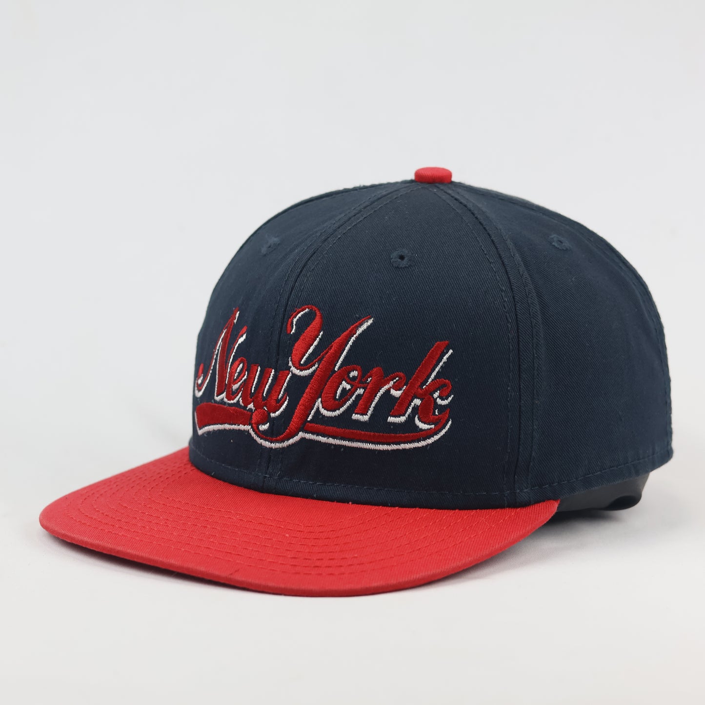 New York Graphic Snapback - Thrifted Navy & Red Cap