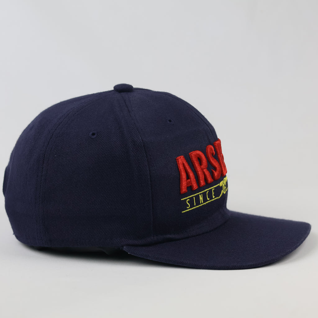 Arsenal FC Embroidered Cannon Snapback Cap - Navy Blue & Red Football Hat