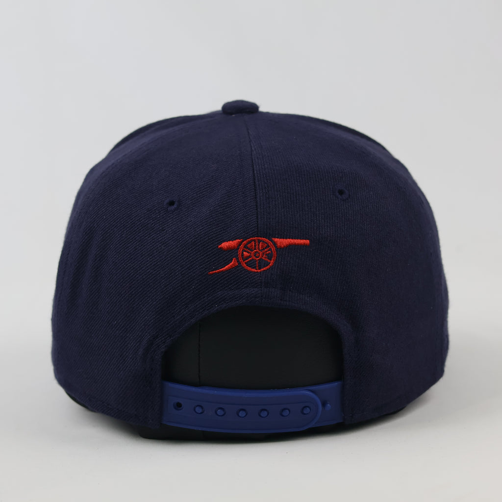 Arsenal FC Embroidered Cannon Snapback Cap - Navy Blue & Red Football Hat