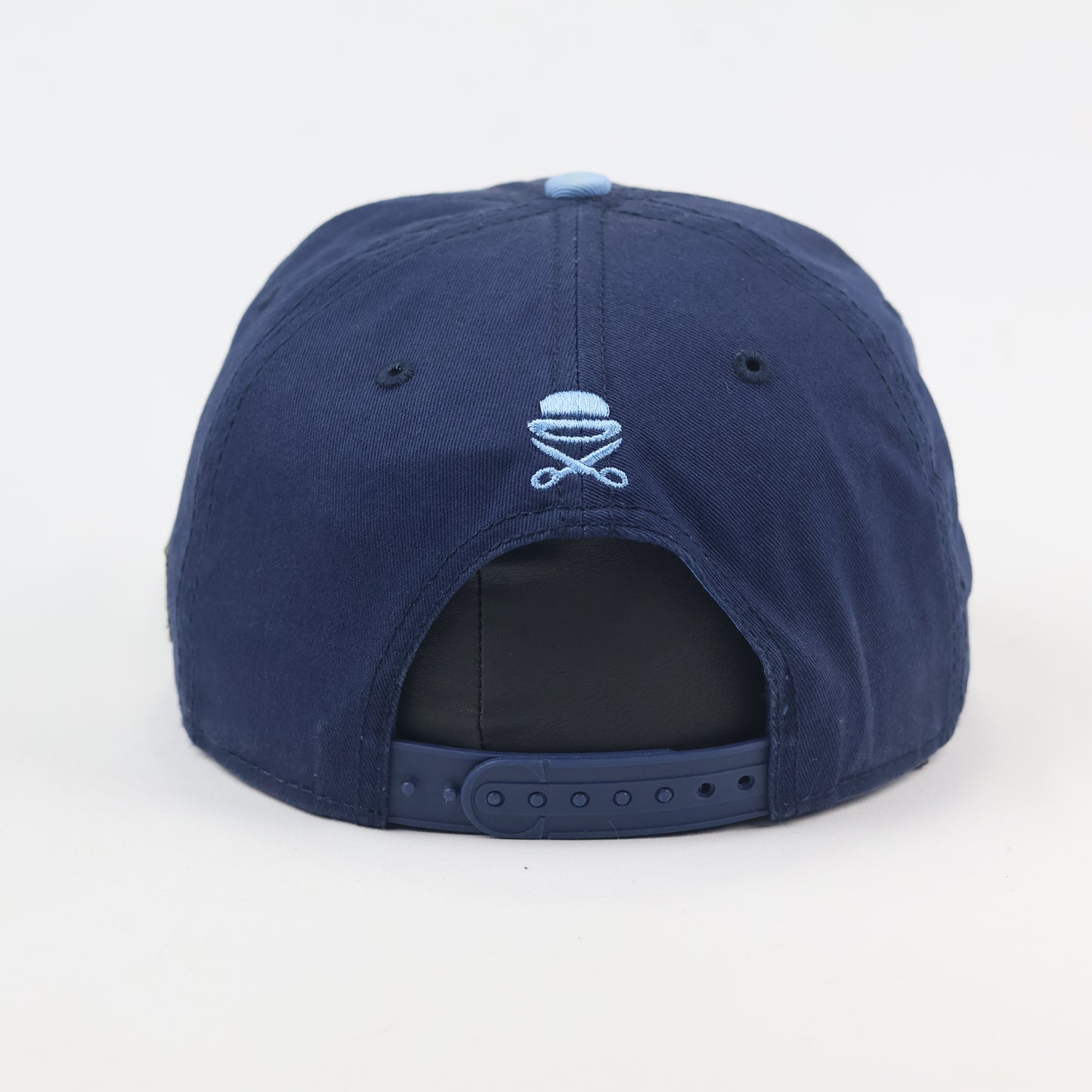 Cayler & Sons "Hello Brooklyn" Thrifted Snapback – Navy with Flamingo Print Brim