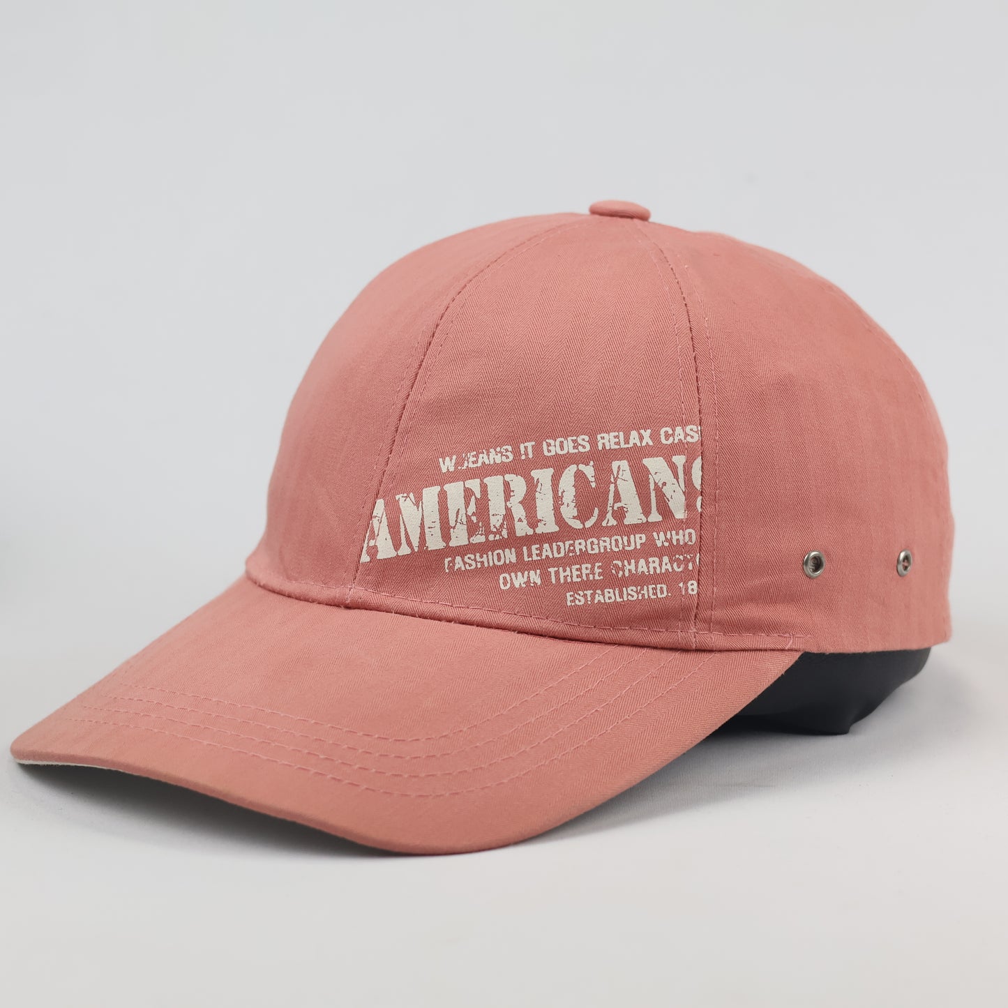 Westwood Outdoor Salmon Pink Cotton Blend Cap - Distressed Graphic Print