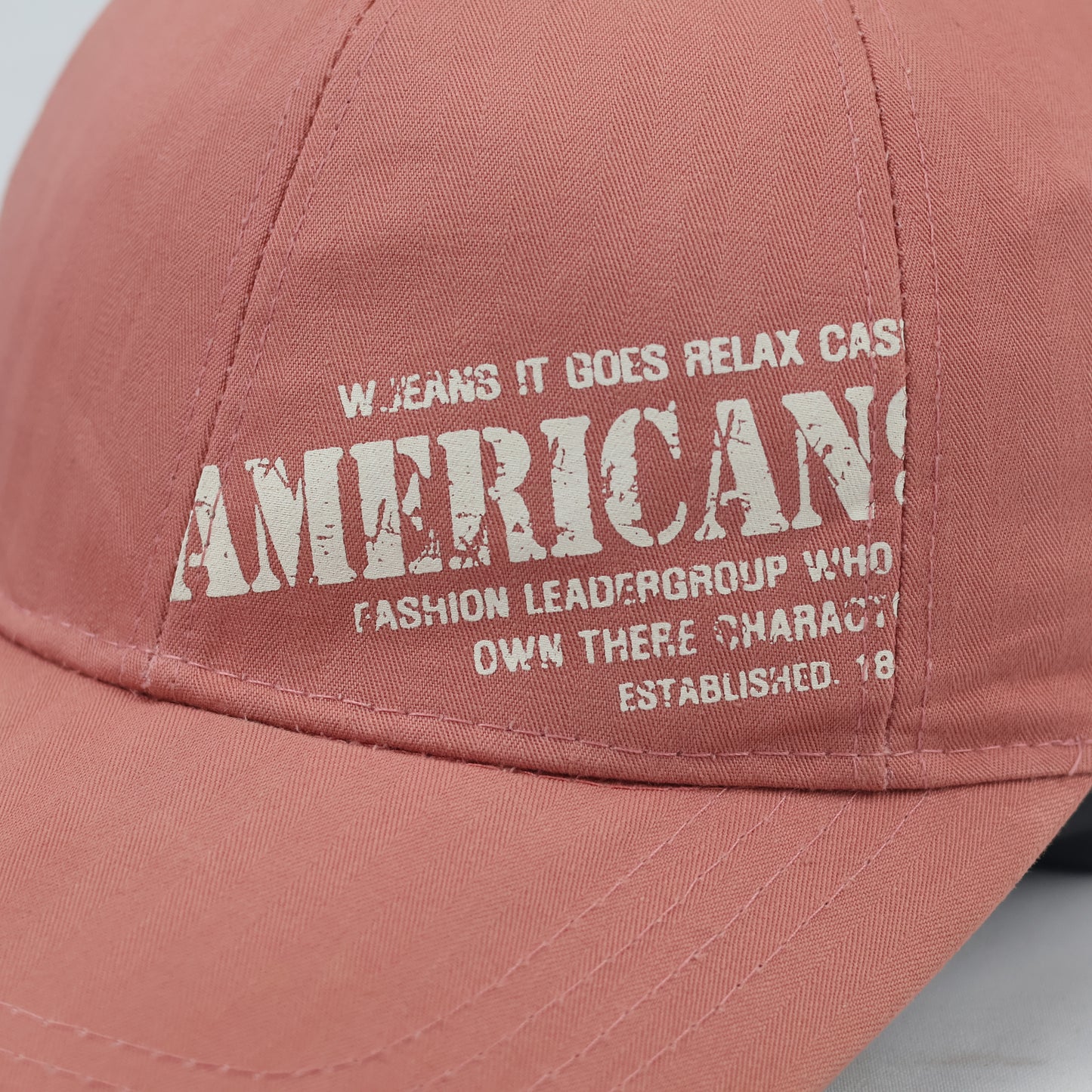 Westwood Outdoor Salmon Pink Cotton Blend Cap - Distressed Graphic Print