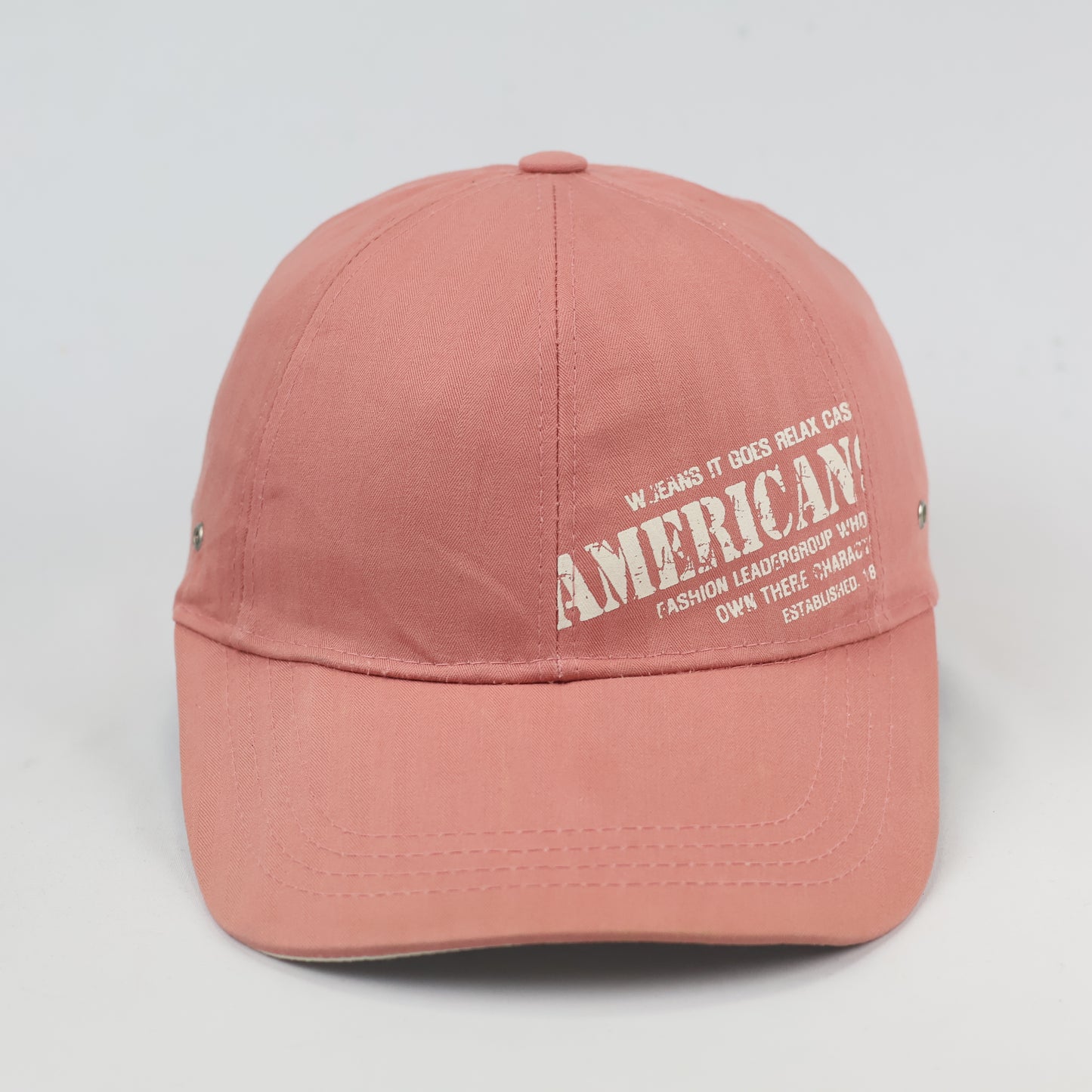 Westwood Outdoor Salmon Pink Cotton Blend Cap - Distressed Graphic Print
