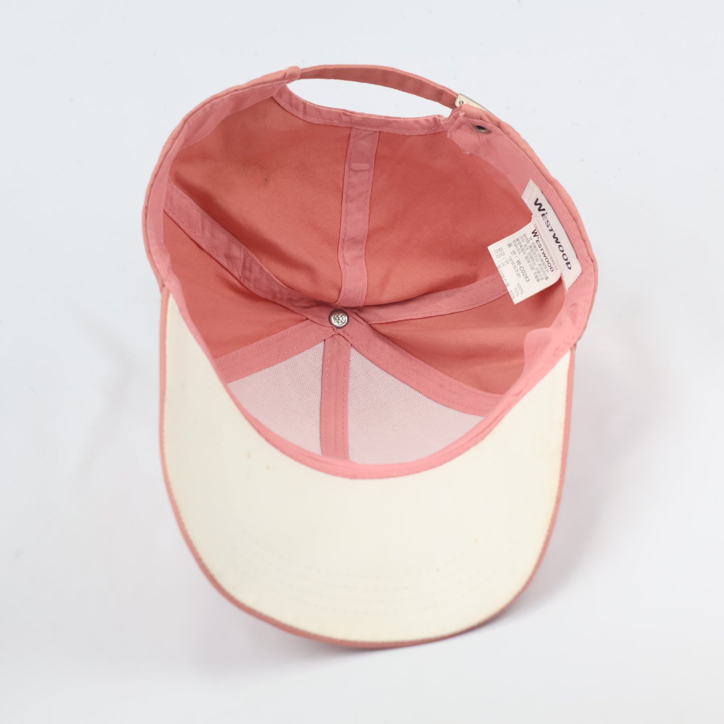 Westwood Outdoor Salmon Pink Cotton Blend Cap - Distressed Graphic Print