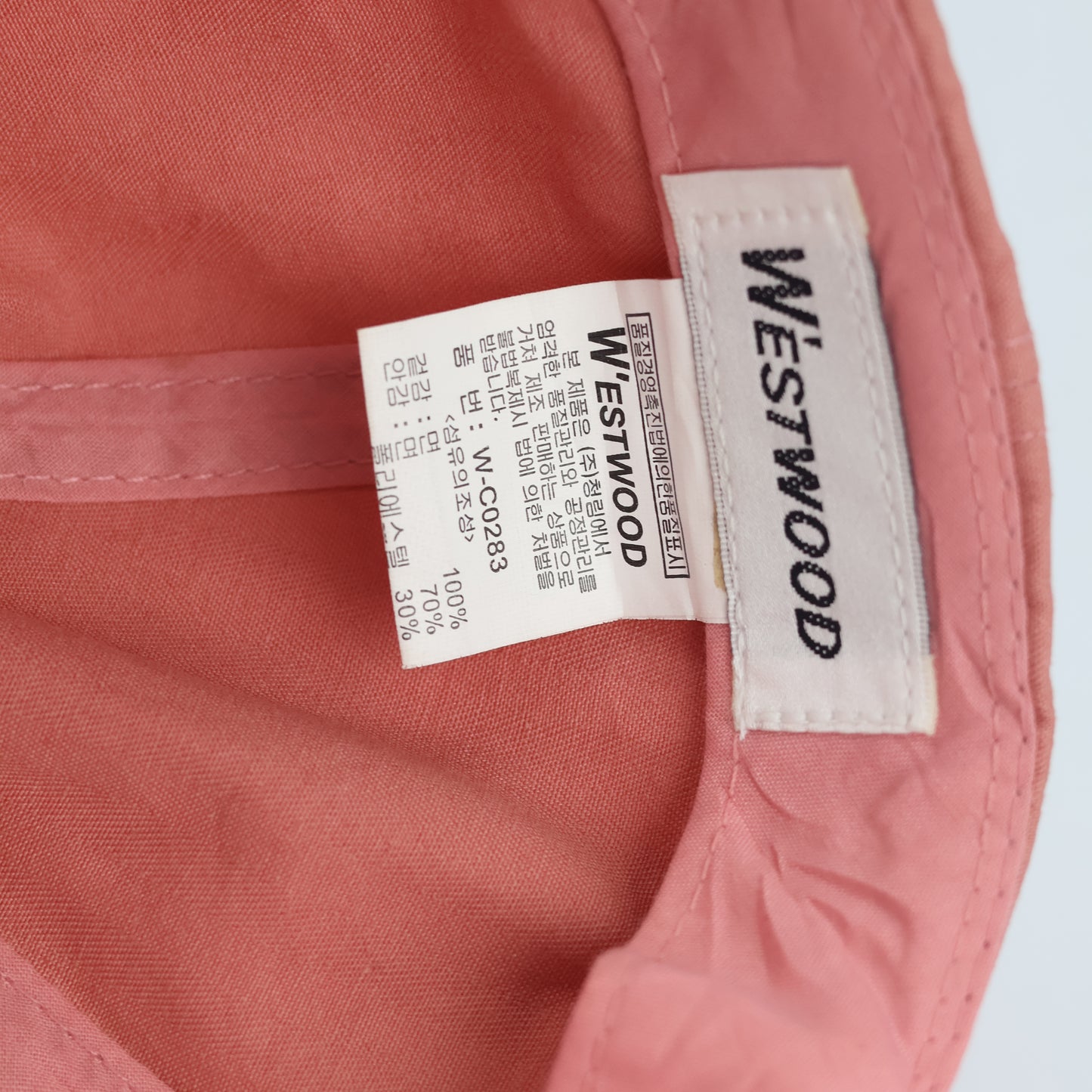 Westwood Outdoor Salmon Pink Cotton Blend Cap - Distressed Graphic Print