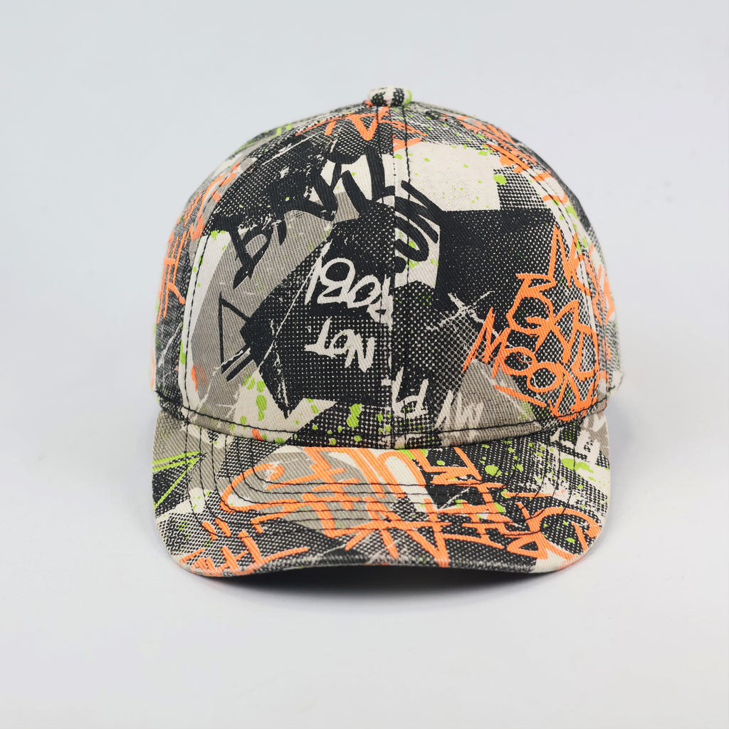 Chapter Young Graffiti All-Over Print Baseball Thrifted Cap - Neon Graphics