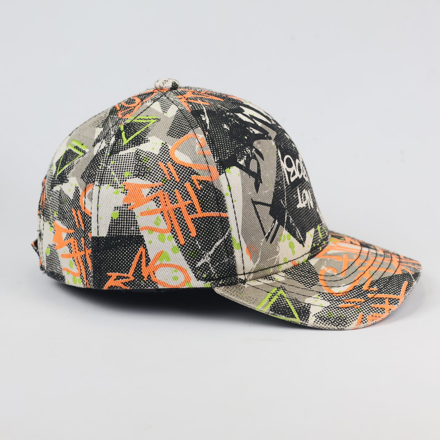 Chapter Young Graffiti All-Over Print Baseball Thrifted Cap - Neon Graphics