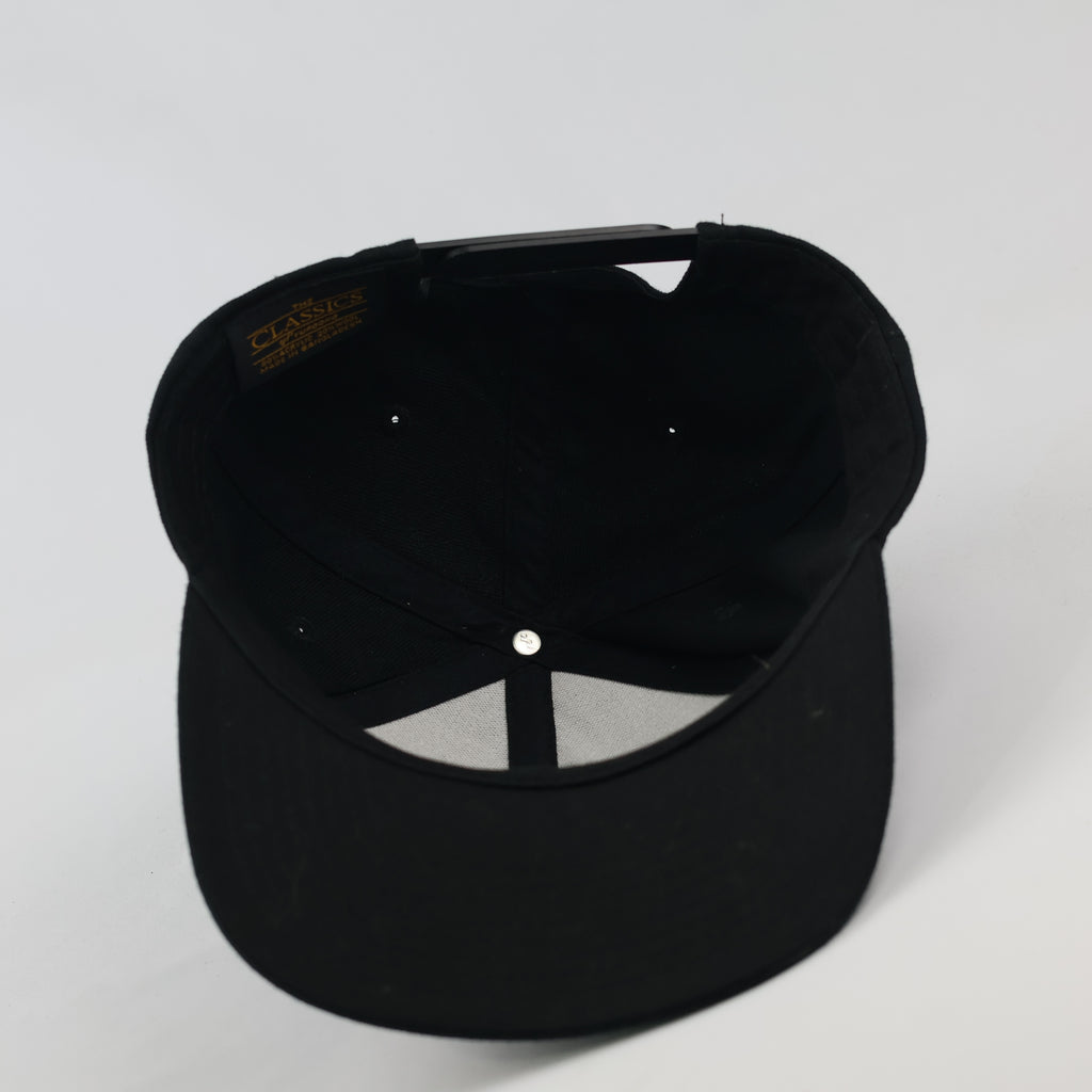 Vintage Fitment "It's a Lifestyle" Snapback | Yupoong Black Flat Brim Hat