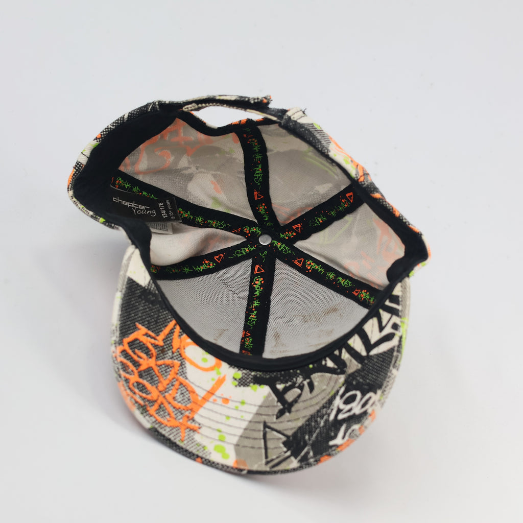 Chapter Young Graffiti All-Over Print Baseball Thrifted Cap - Neon Graphics