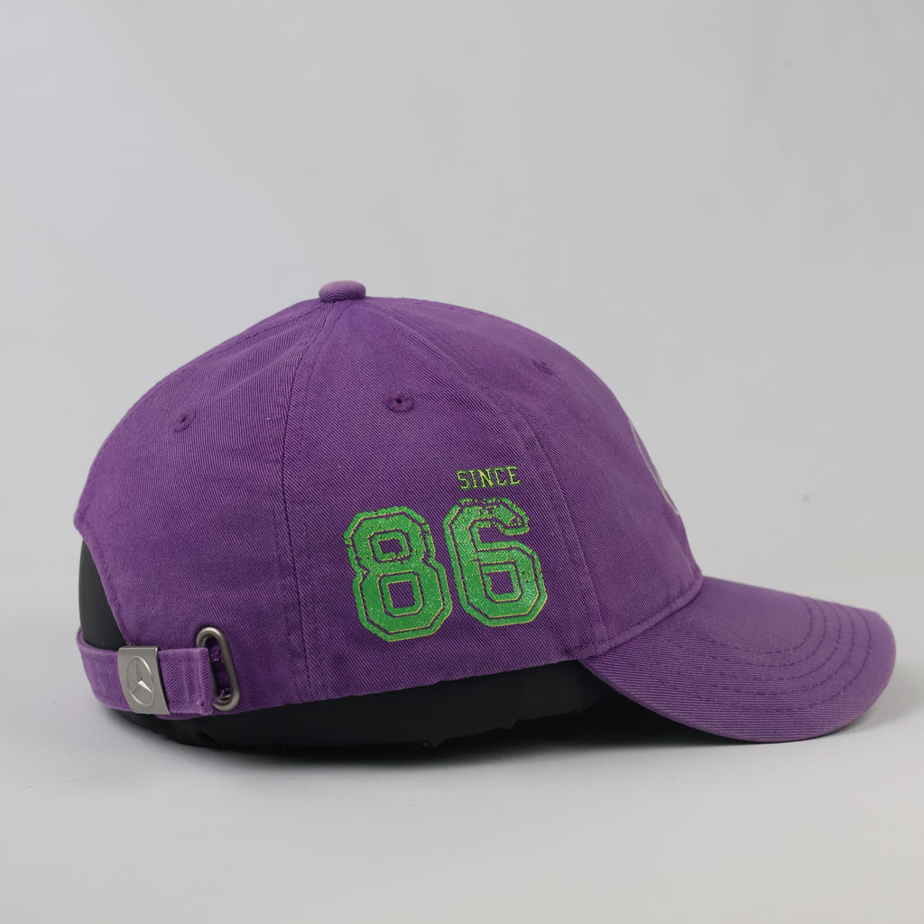 Vintage Mercedes-Benz Purple Dad Hat - Green Since 86 Graphic Cap
