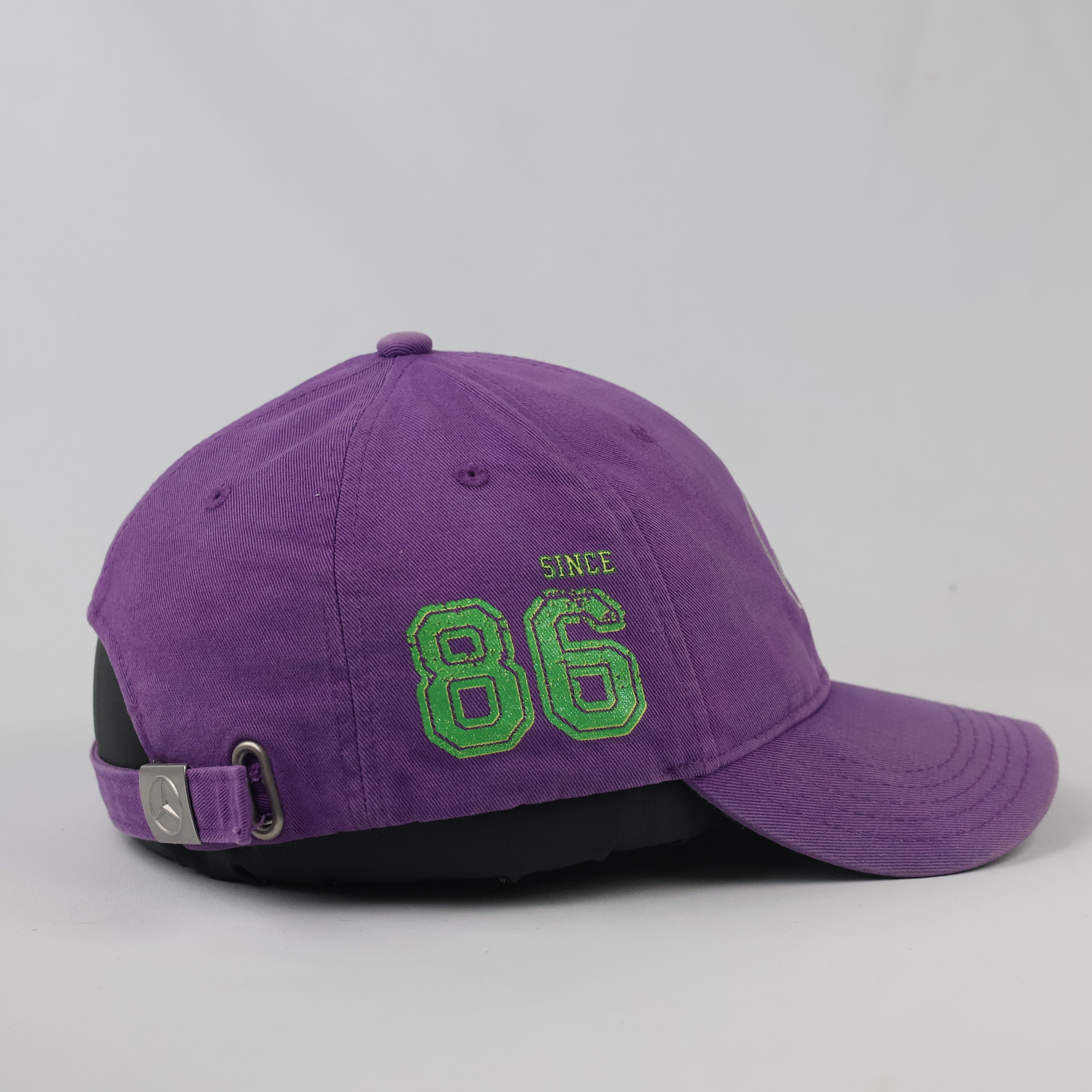 Vintage Mercedes-Benz Purple Dad Hat - Green Since 86 Graphic Cap