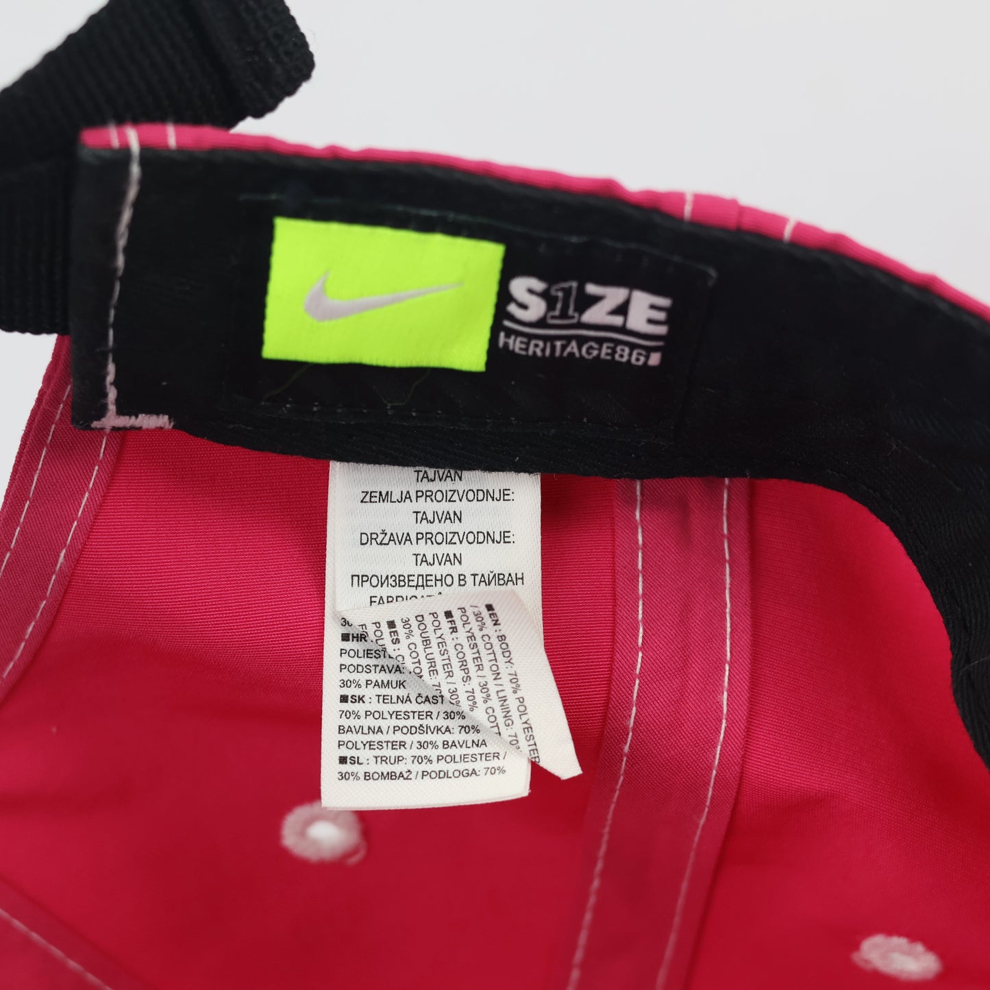 Vintage Nike Pink Baseball Thrifted Cap - Heritage86 Adjustable Strapback