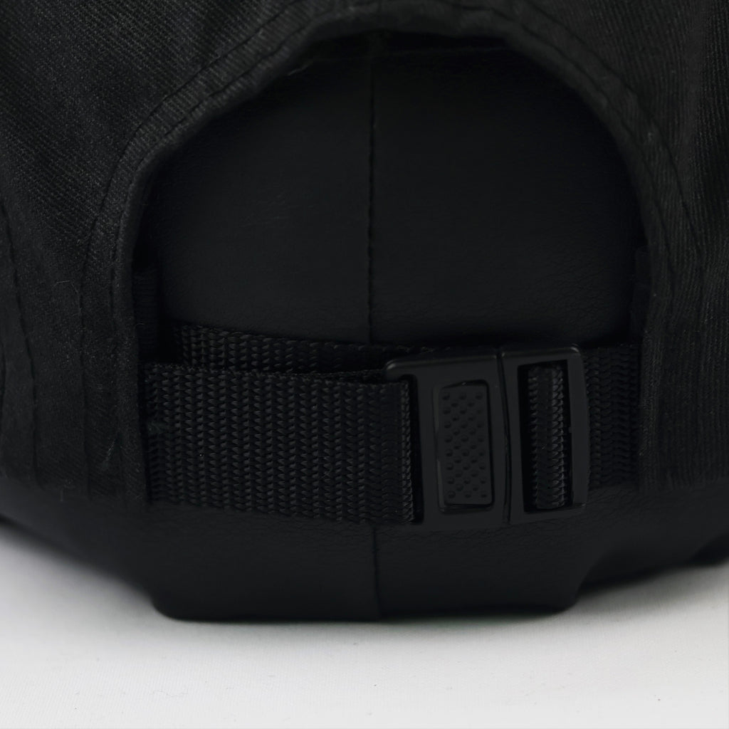 Vintage Supreme Black Camp Cap | Thrifted Adjustable Strapback Hat 56-58cm