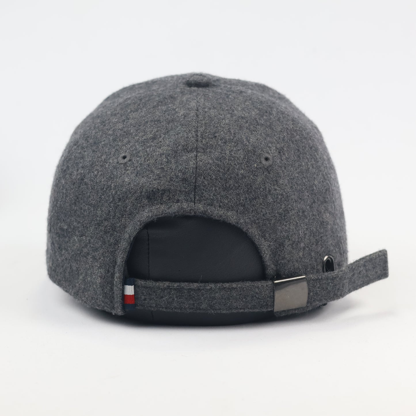 Vintage Tommy Hilfiger Charcoal Grey woolen Dad Thrifted Hat - Embroidered Flag Logo