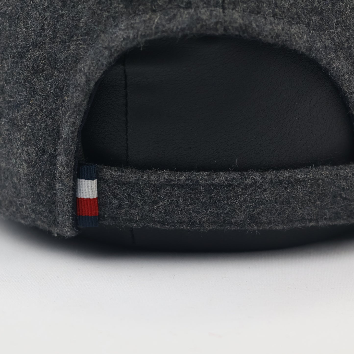 Vintage Tommy Hilfiger Charcoal Grey woolen Dad Thrifted Hat - Embroidered Flag Logo