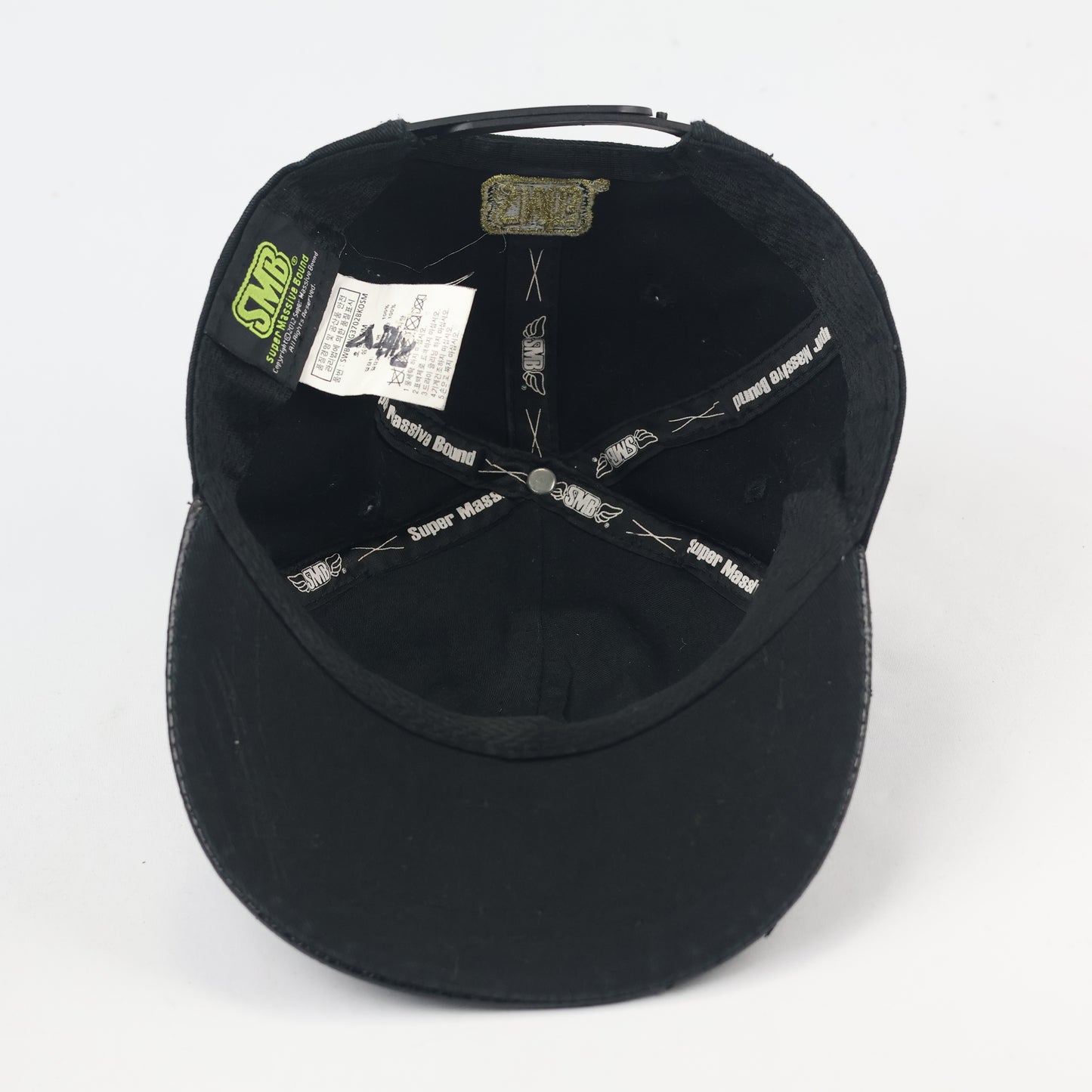 Black Textured Brim Kids Baseball Cap - Super Massive Bound SMB