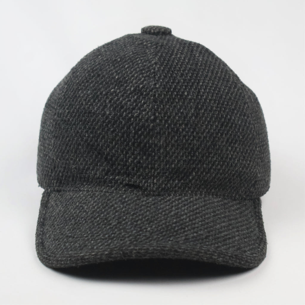 Charcoal Tweed Style Dad Hat | Convertible Earflap Cap for Winter | Warm & Stylish