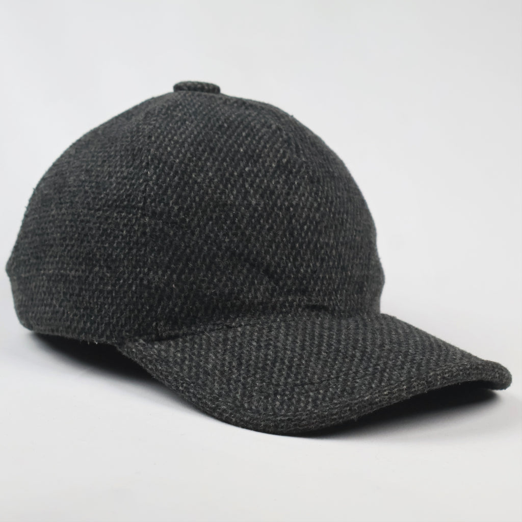 Charcoal Tweed Style Dad Hat | Convertible Earflap Cap for Winter | Warm & Stylish
