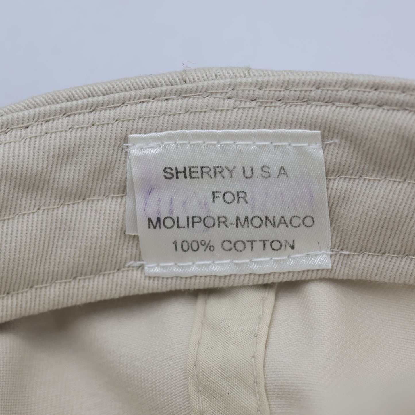 Monte Carlo Monaco Flag Patch Souvenir Thrifted Hat - Cream