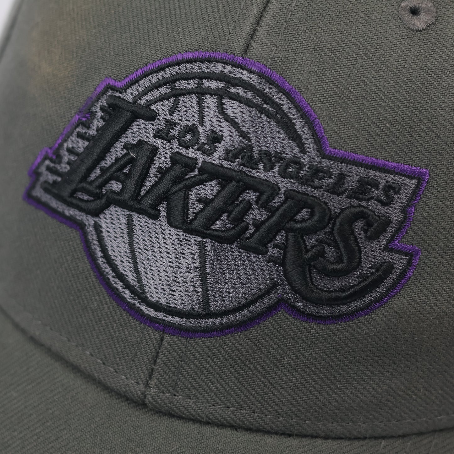 '47 Brand Los Angeles Lakers Olive Green Embroidered NBA Dad Thrifted Hat