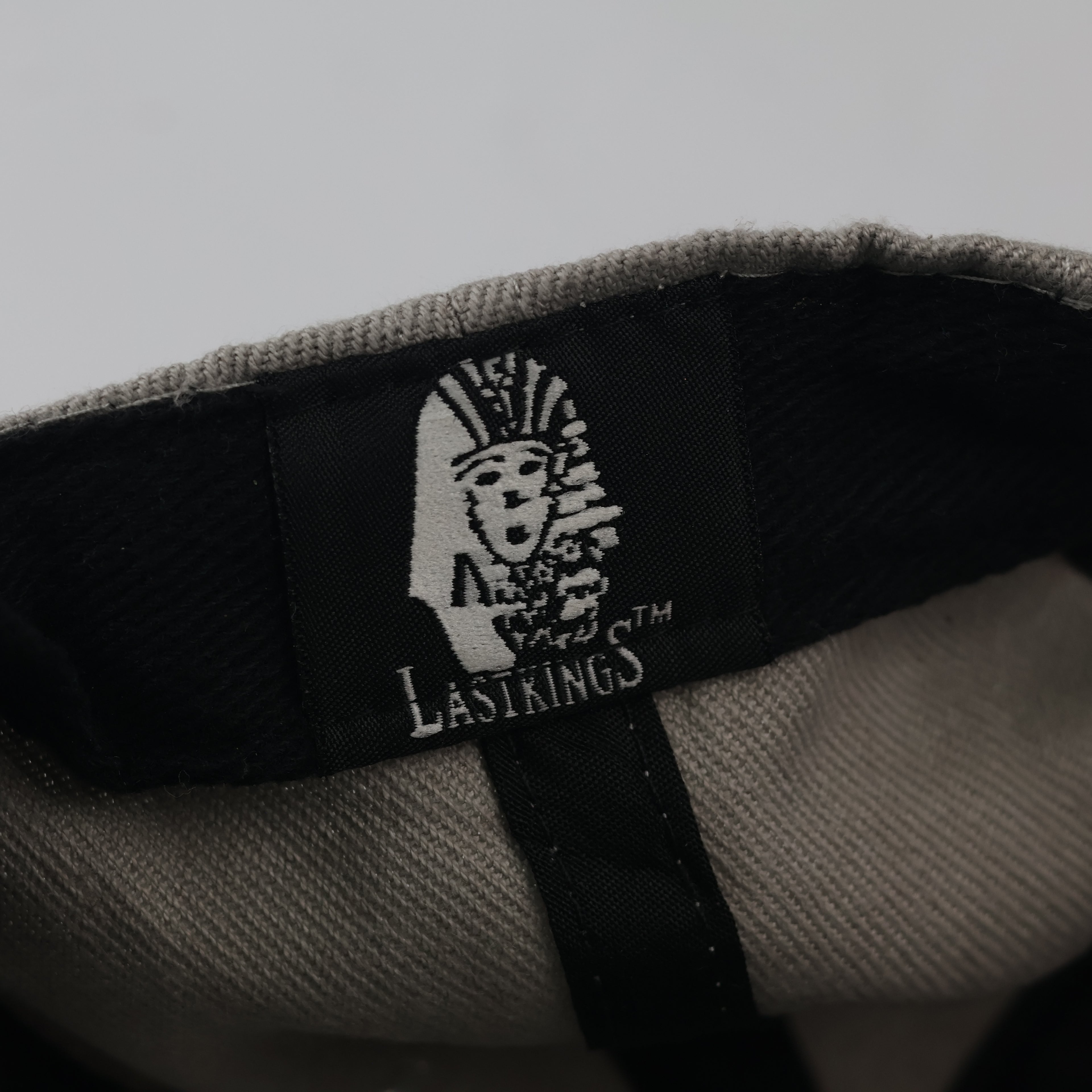 Last Kings Embroidered Pharaoh Logo Hat - Grey Snapback with Green Underbrim