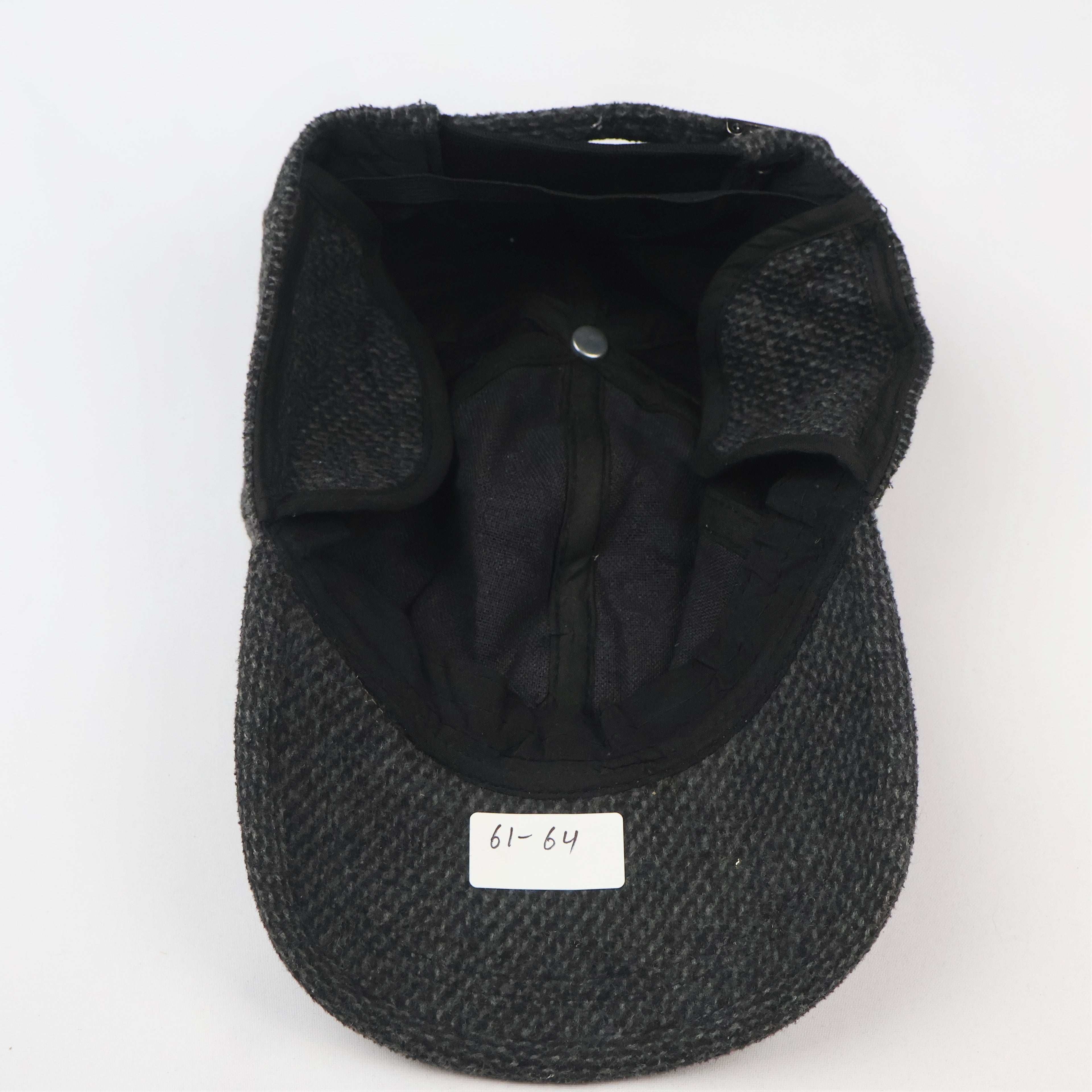 Charcoal Tweed Style Dad Hat | Convertible Earflap Cap for Winter | Warm & Stylish
