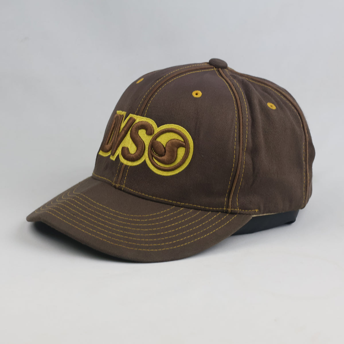 Thrifted Brown & Yellow DVS In The Skateboard Tradition Fitted Hat (58-60cm) | 10434
