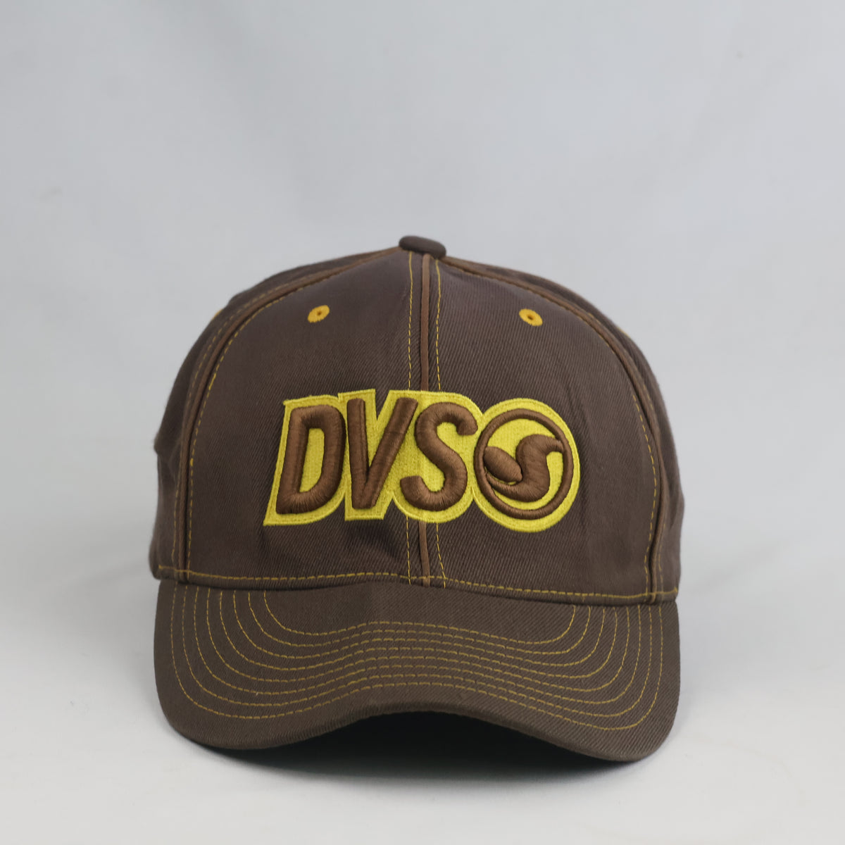 Thrifted Brown & Yellow DVS In The Skateboard Tradition Fitted Hat (58-60cm) | 10434