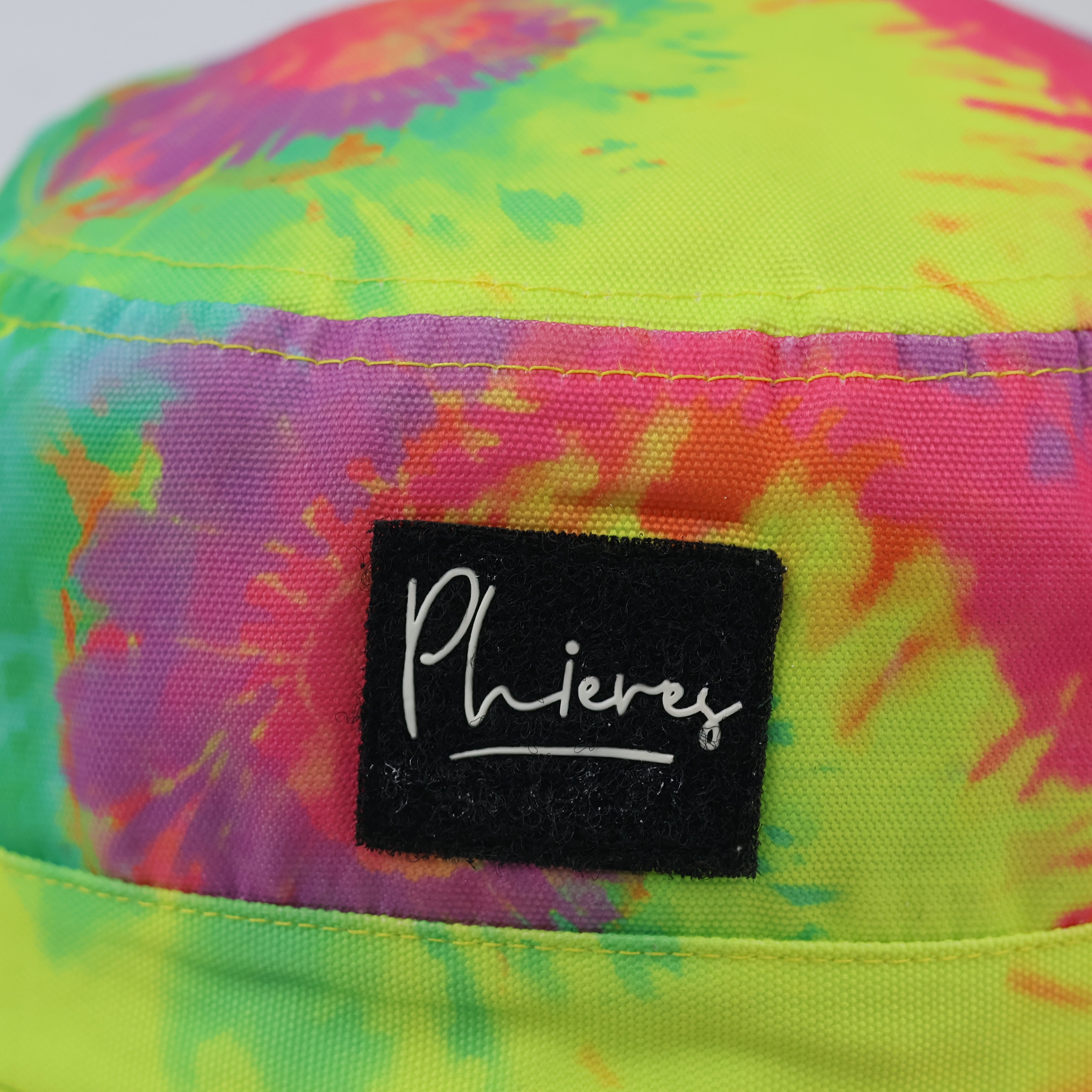 Vintage Phieres Rainbow Spiral Tie-Dye Hat - Colorful Summer Festival Cap