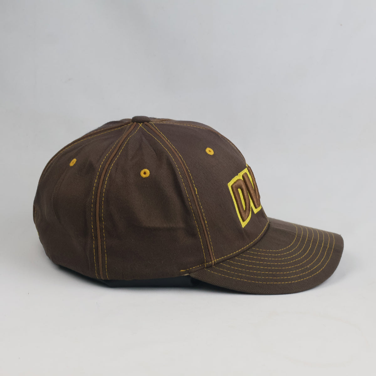 Thrifted Brown & Yellow DVS In The Skateboard Tradition Fitted Hat (58-60cm) | 10434