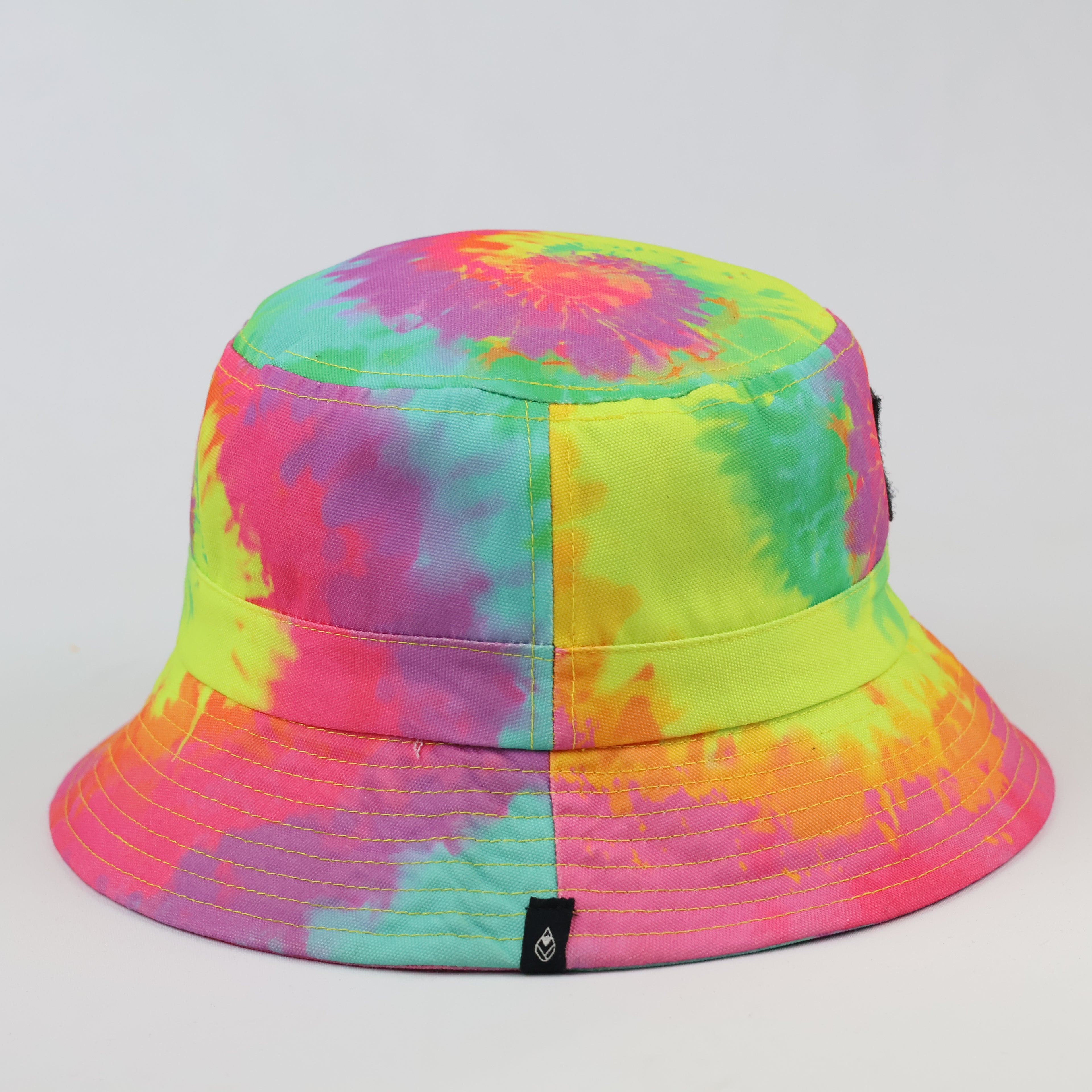 Vintage Phieres Rainbow Spiral Tie-Dye Hat - Colorful Summer Festival Cap