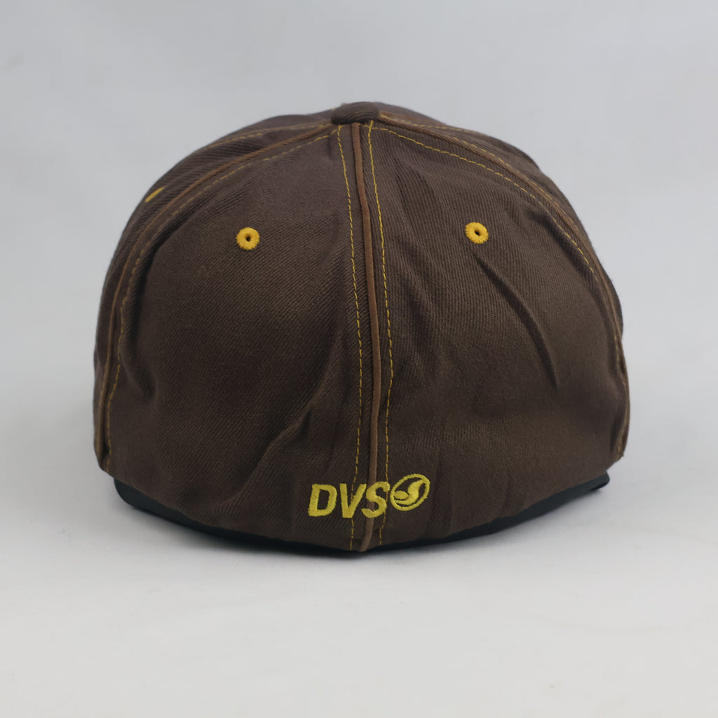 Thrifted Brown & Yellow DVS In The Skateboard Tradition Fitted Hat (58-60cm) | 10434