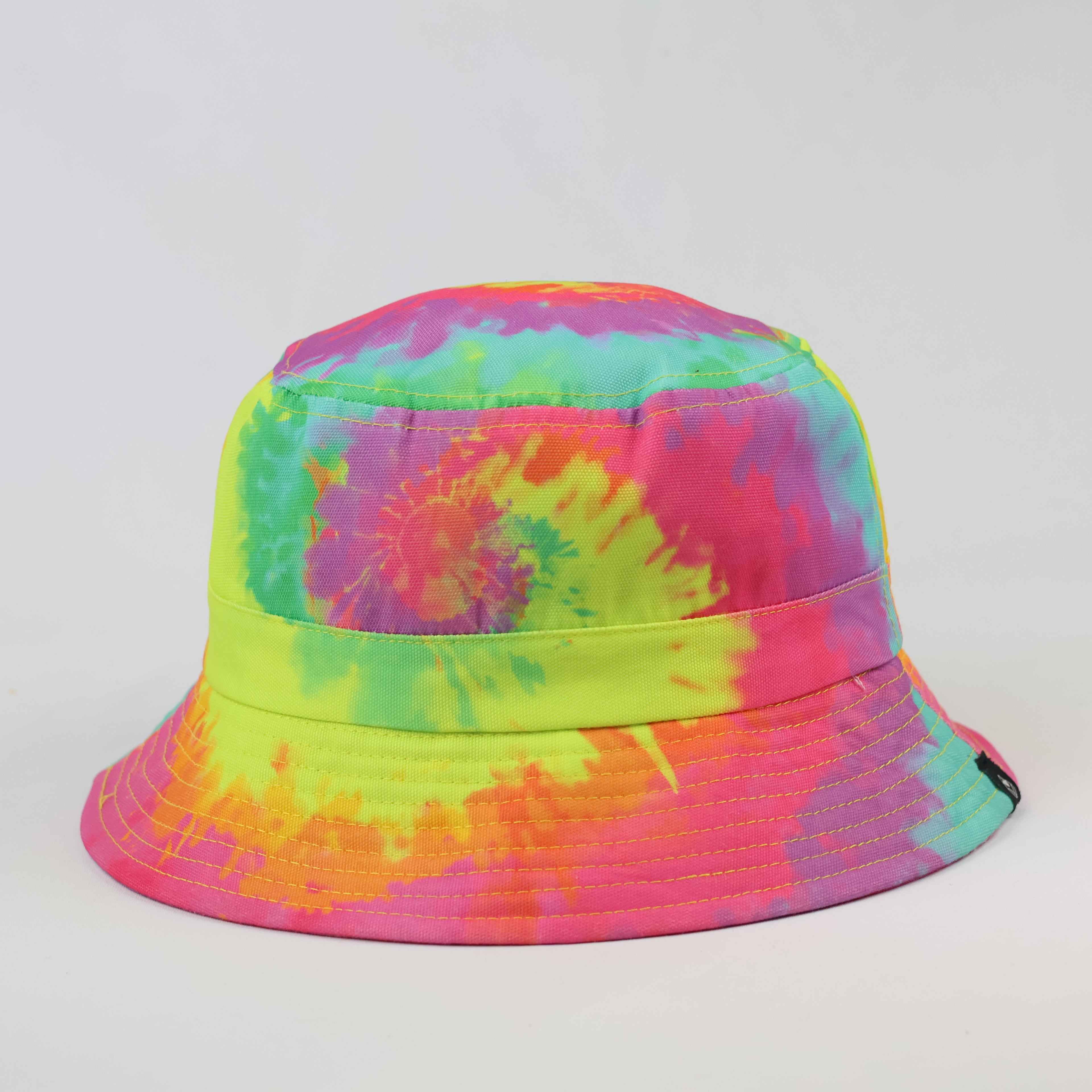 Vintage Phieres Rainbow Spiral Tie-Dye Hat - Colorful Summer Festival Cap