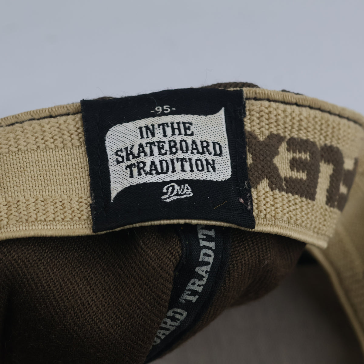 Thrifted Brown & Yellow DVS In The Skateboard Tradition Fitted Hat (58-60cm) | 10434
