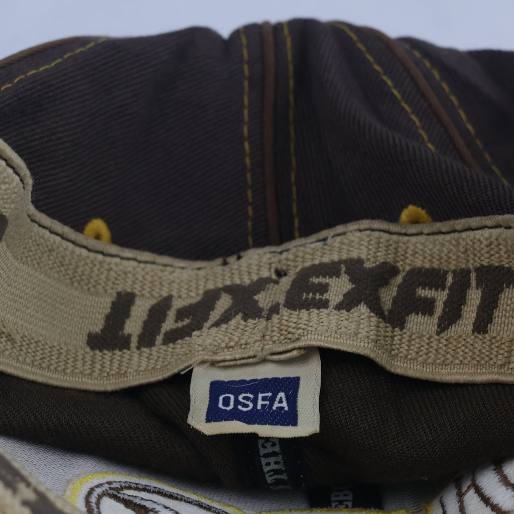 Thrifted Brown & Yellow DVS In The Skateboard Tradition Fitted Hat (58-60cm) | 10434