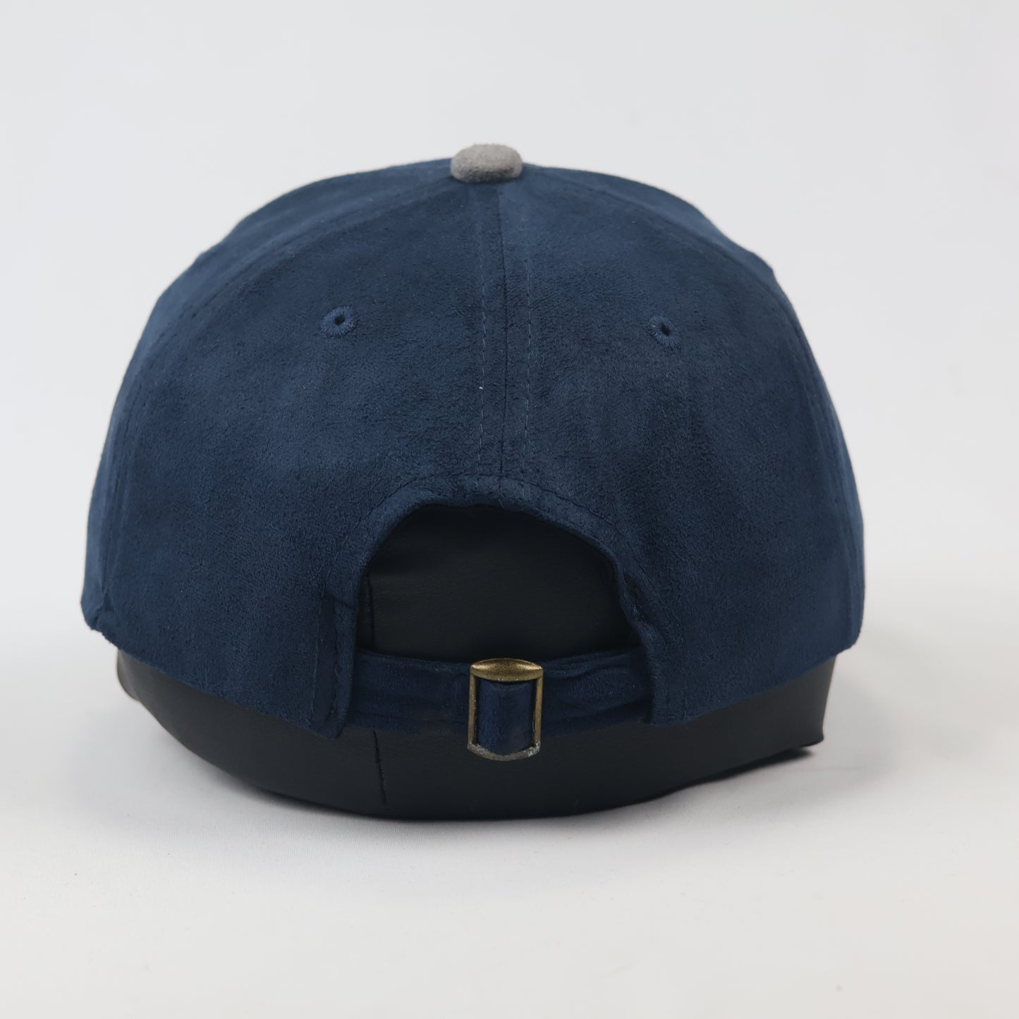 Austria Script Navy Blue & Grey Suede-Like Thrifted Baseball Cap