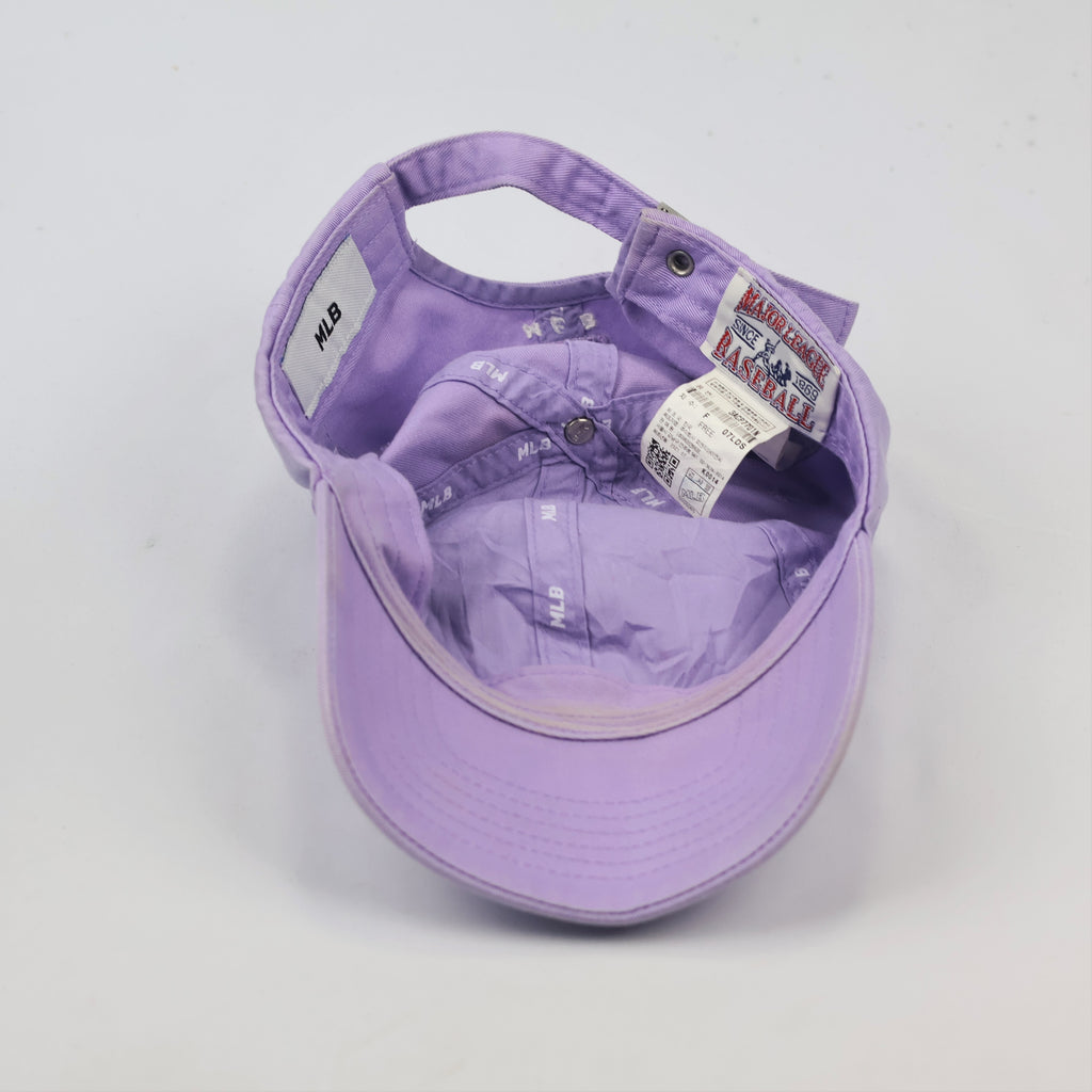 Vintage-Style Lavender LA Dodgers Thrifted Strapback Cap - Major League Baseball