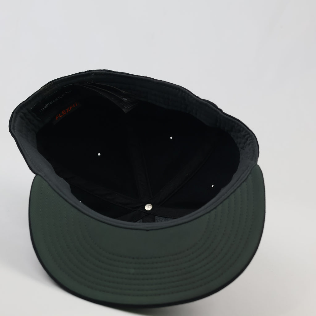 Nike Golf Flexfit Flat Bill Sport Hat | Thrifted Black Cap 58-60cm