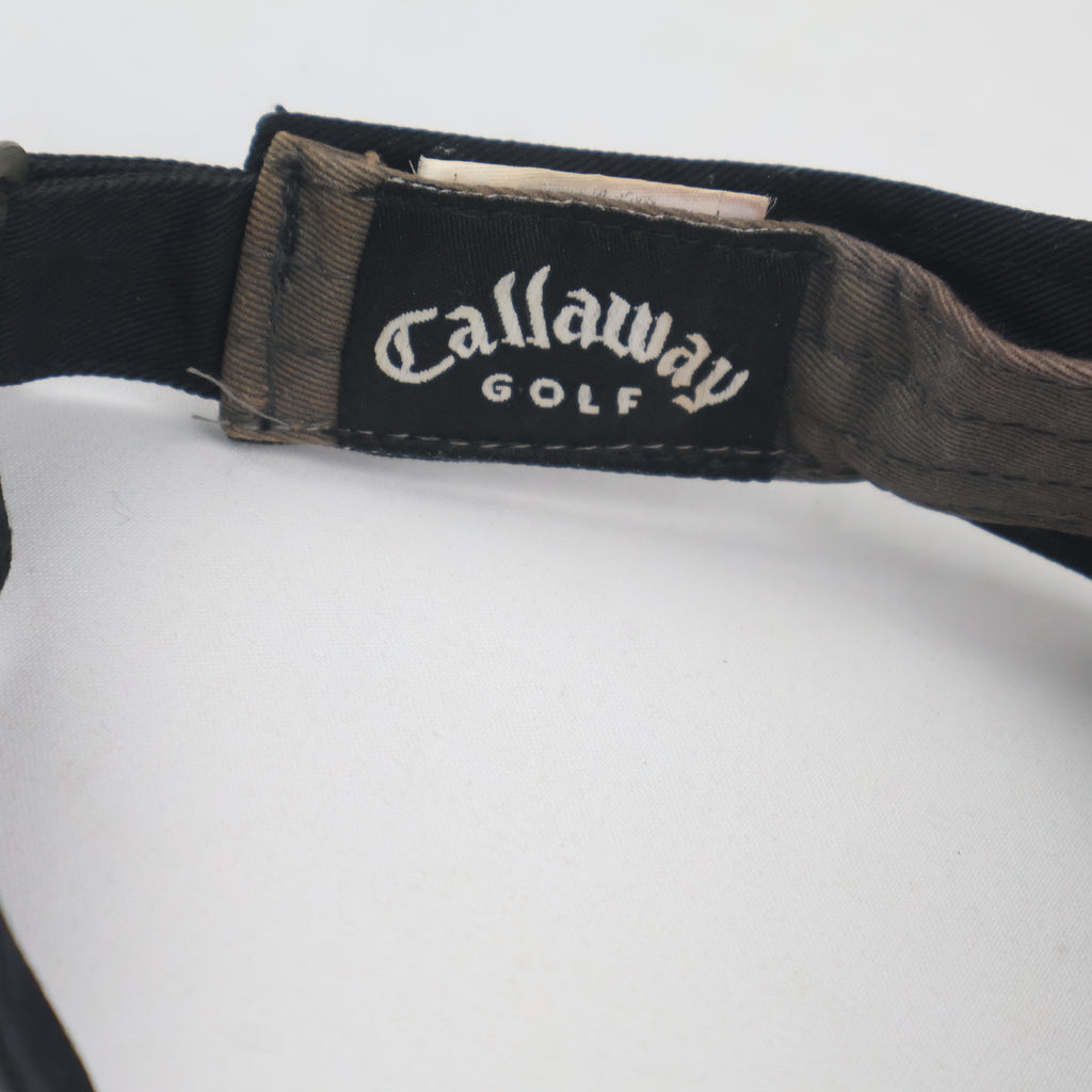 Callaway Golf Adjustable Sun Visor - Black Cotton Sport Hat - Size 56-58cm