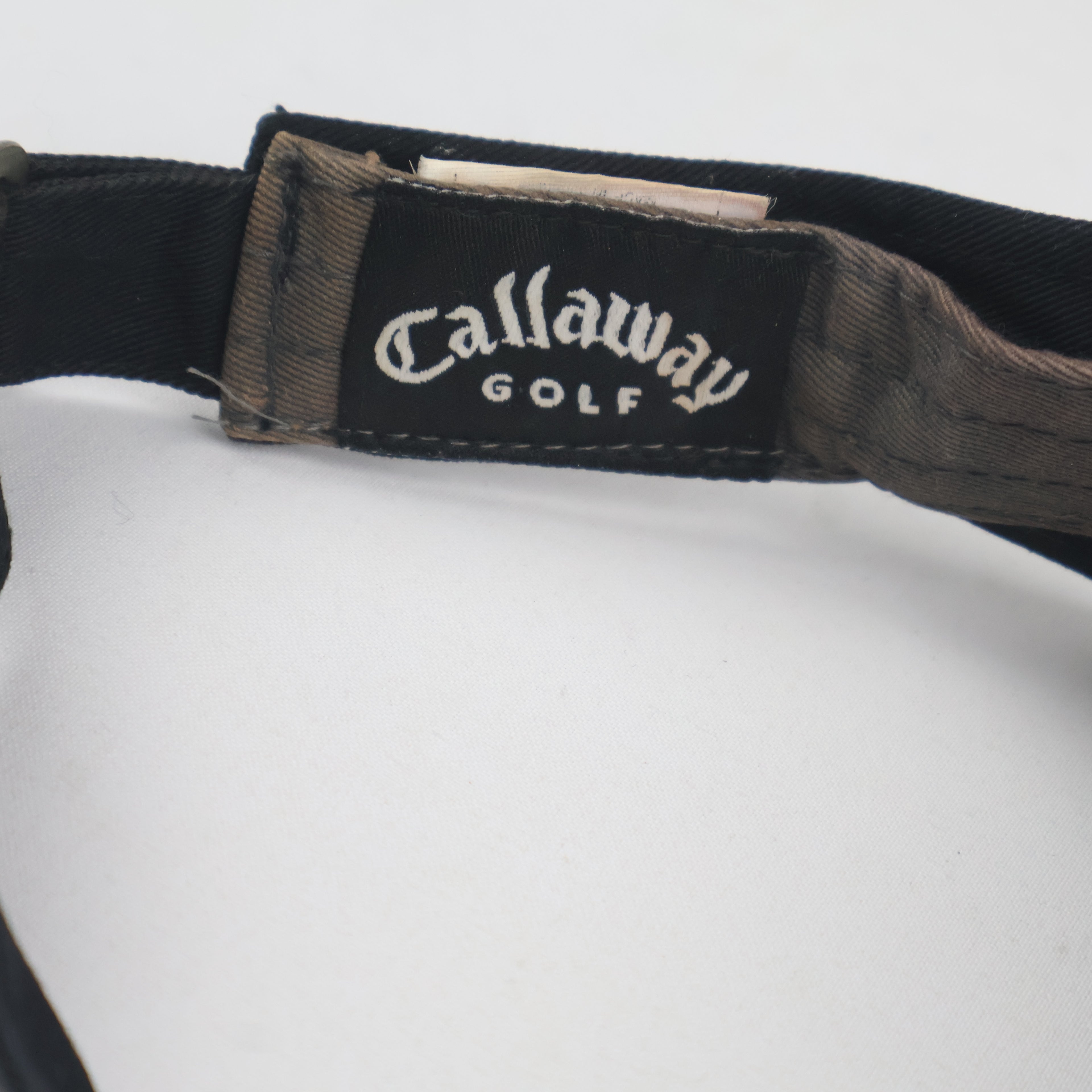 Callaway Golf Adjustable Sun Visor - Black Cotton Sport Hat - Size 56-58cm