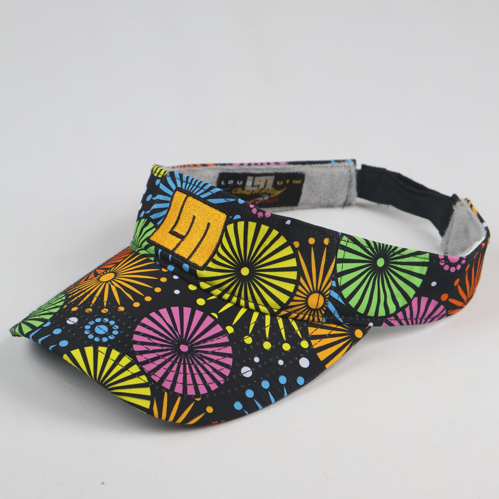 Loudmouth Golf x Headsweats Visor - "Fireworks" Pattern - Adjustable