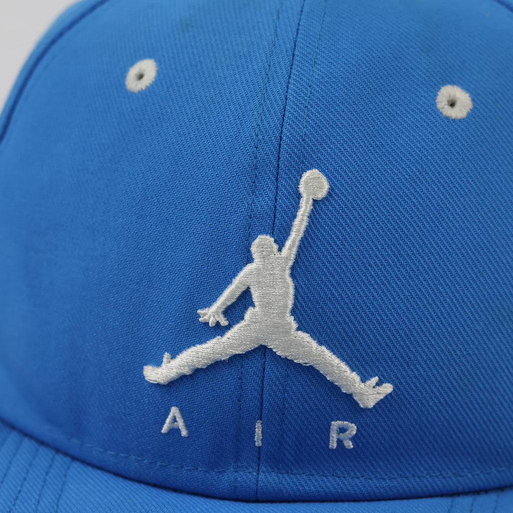 Vintage Air Jordan Blue Baseball Cap - Cement Elephant Print Brim Thrifted Snapback