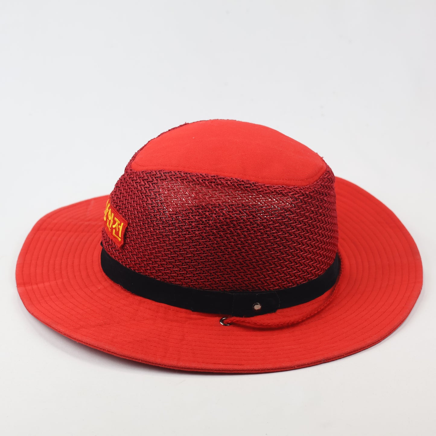 Vintage Korean "Maritime Safety" Red Outdoor Boonie Thrifted Hat