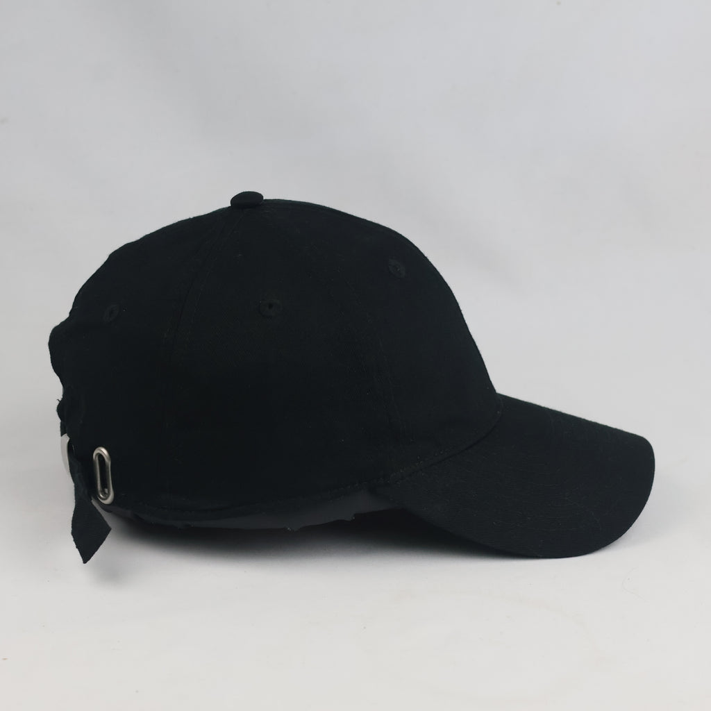 Thrifted H&M Basic Black Strapback Baseball Cap (56-62cm) | 10485