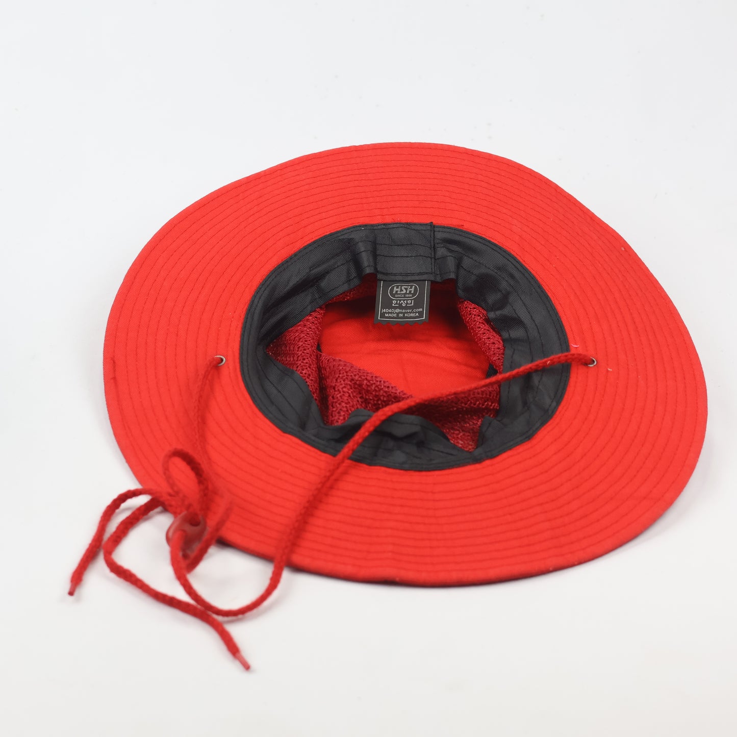 Vintage Korean "Maritime Safety" Red Outdoor Boonie Thrifted Hat