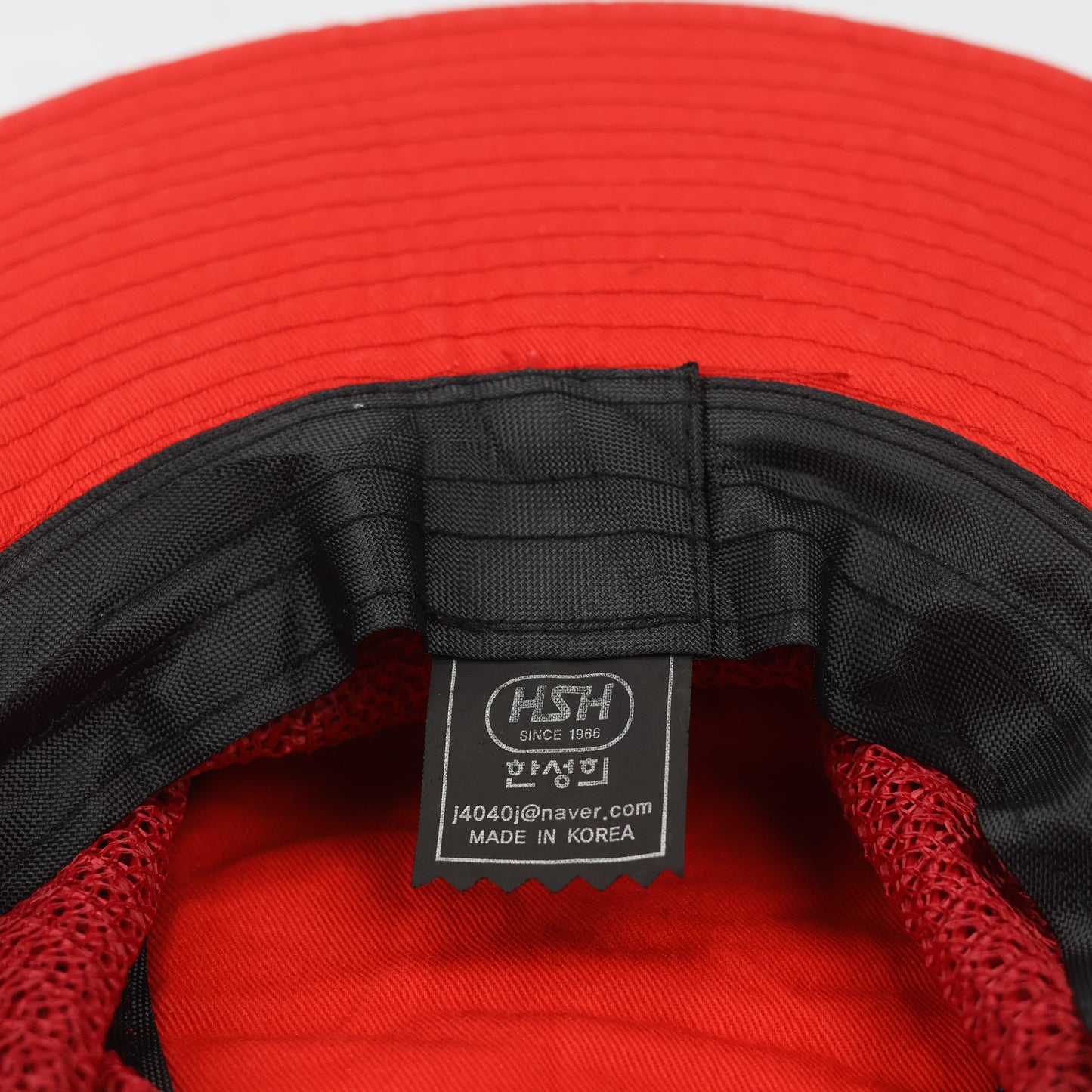 Vintage Korean "Maritime Safety" Red Outdoor Boonie Thrifted Hat