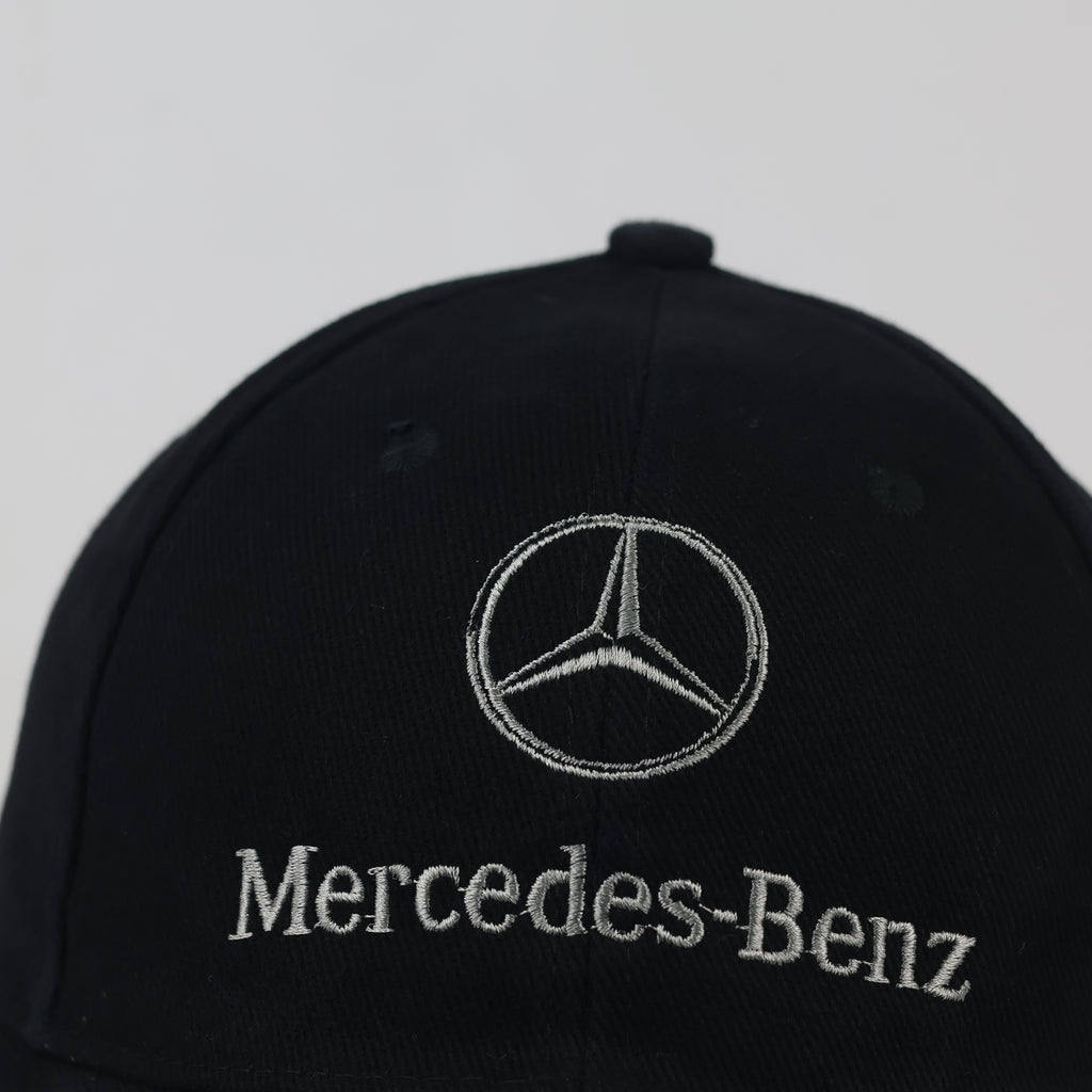 Mercedes-Benz Logo Casual Baseball Cap | Thrifted Black Car Hat 56-58cm