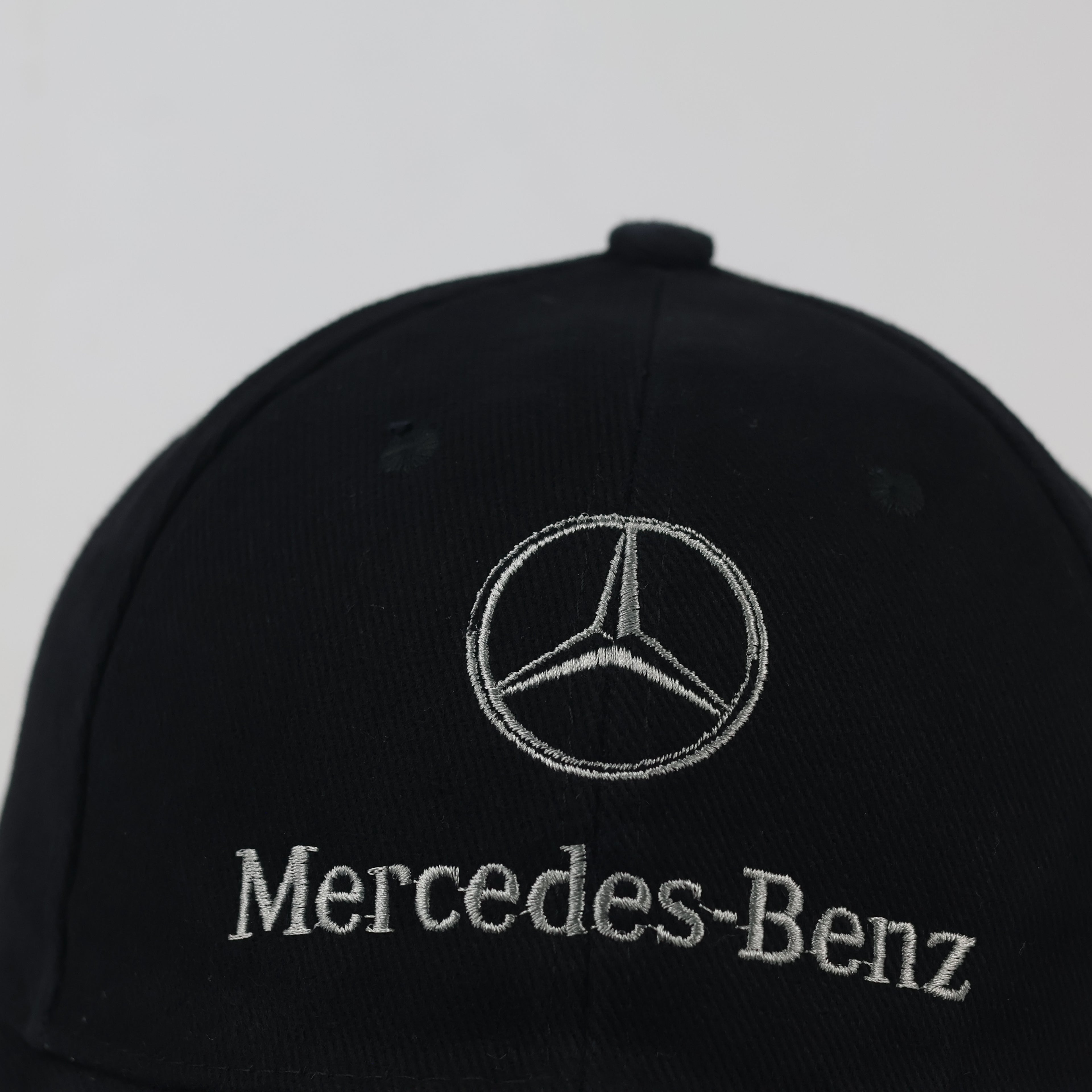 Mercedes-Benz Logo Casual Baseball Cap | Thrifted Black Car Hat 56-58cm